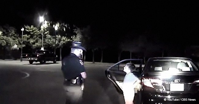 Police officer calms 7-year-old boy having a panic attack after mom was pulled over