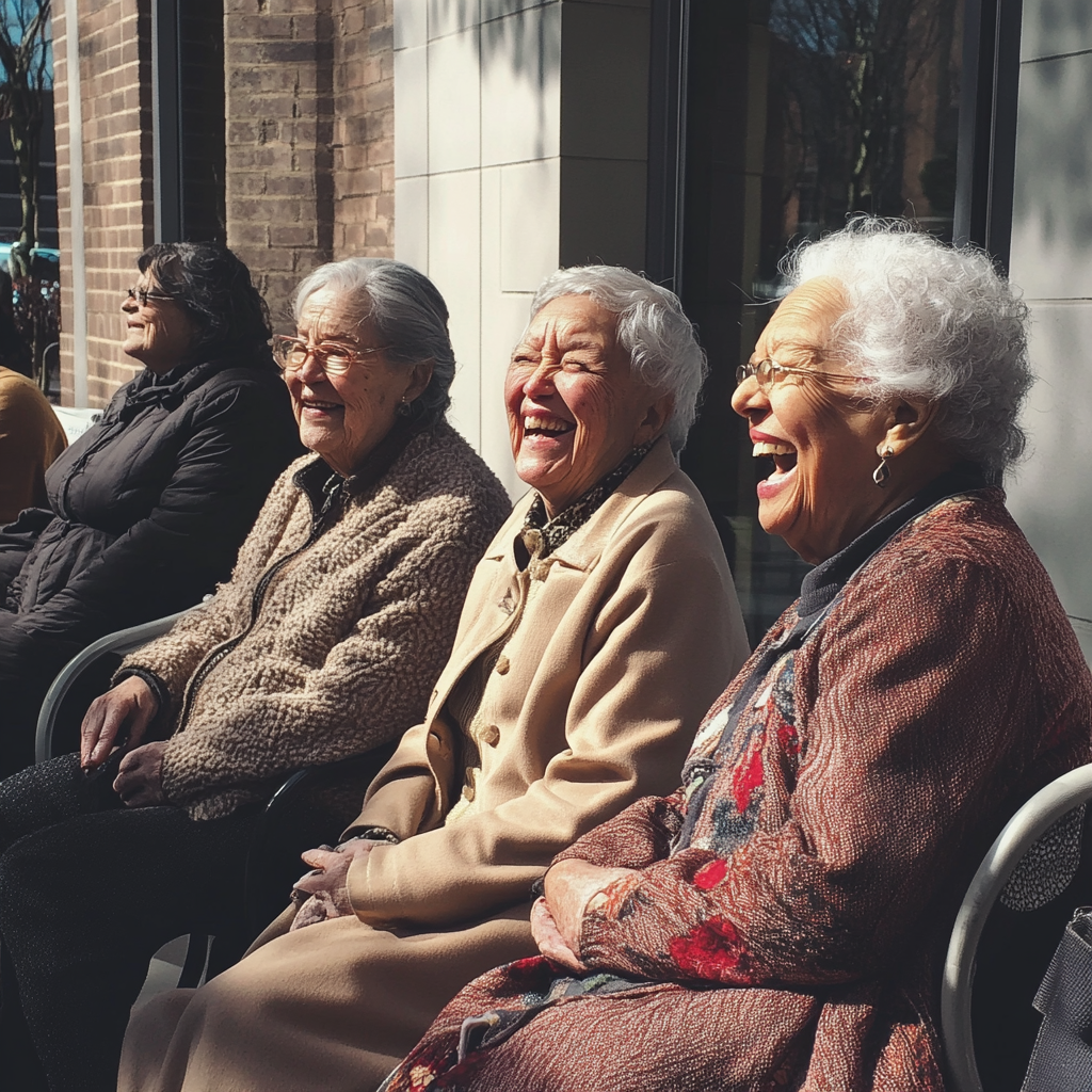 A group of grandmothers sitting together | Source: Midjourney