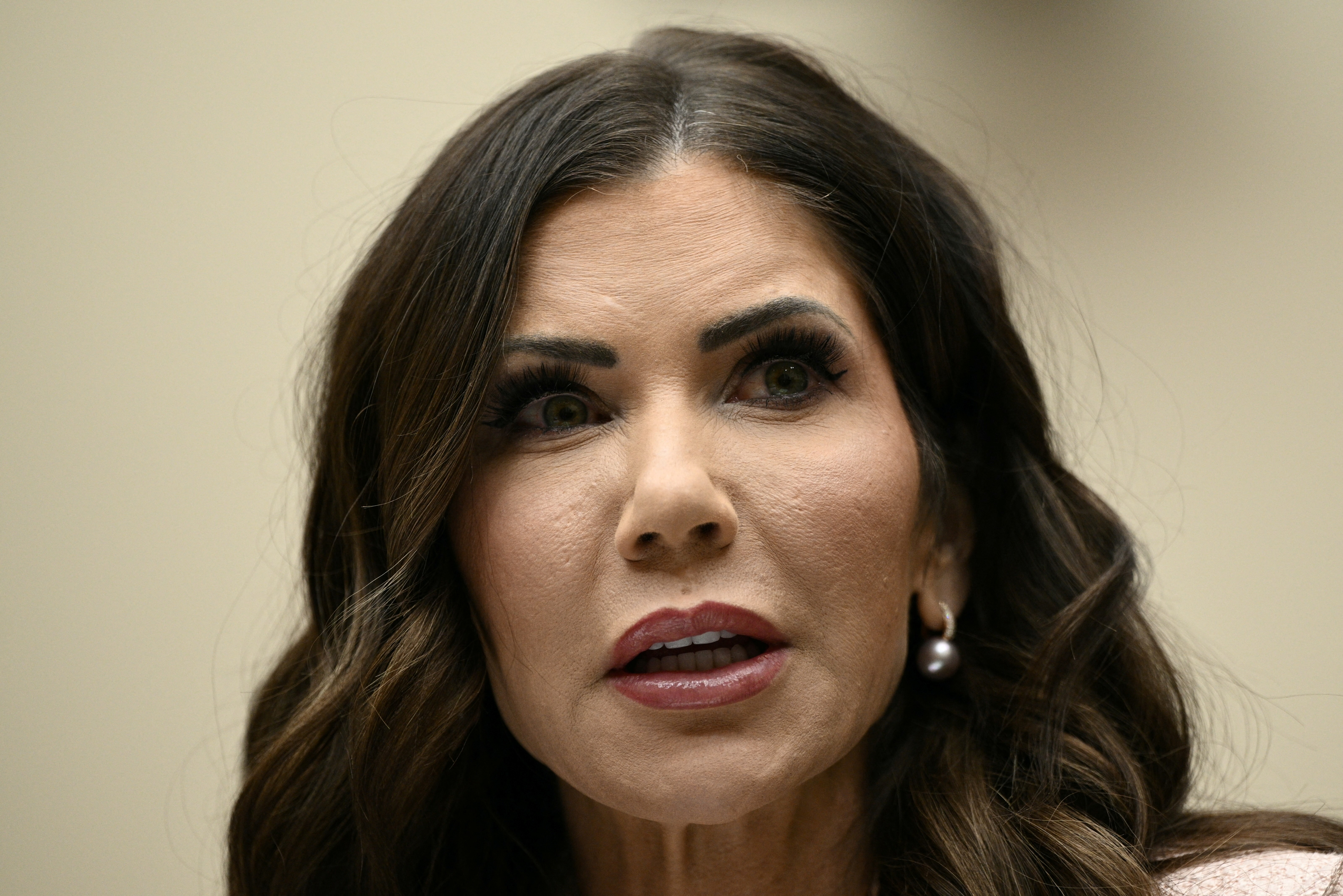 Kristi Noem testifies during a House Judiciary Committee hearing on oversight of the Department of Homeland Security on Capitol Hill in Washington, DC, on March 4, 2026 | Source: Getty Images