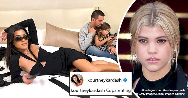 Kourtney K. might ruffle Sofia Richie's feathers with her new hot photo on bed with Scott Disick