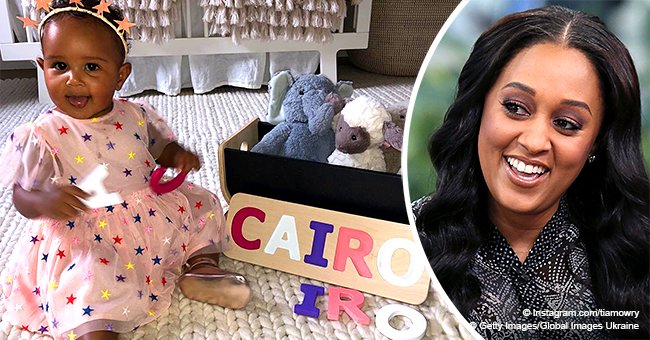 Tia Mowry posts heart stealing pic of 9-month-old baby Cairo in star printed dress & crown