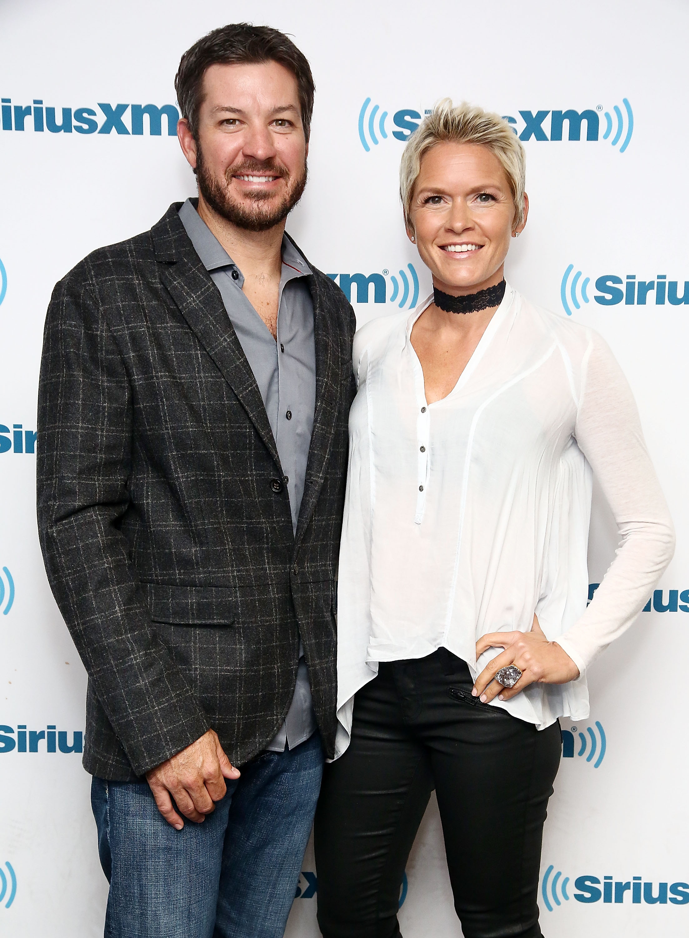 Martin Lee Truex Jr. and Sherry Pollex at the SiriusXM Studios on September 27, 2016, in New York | Source: Getty Images
