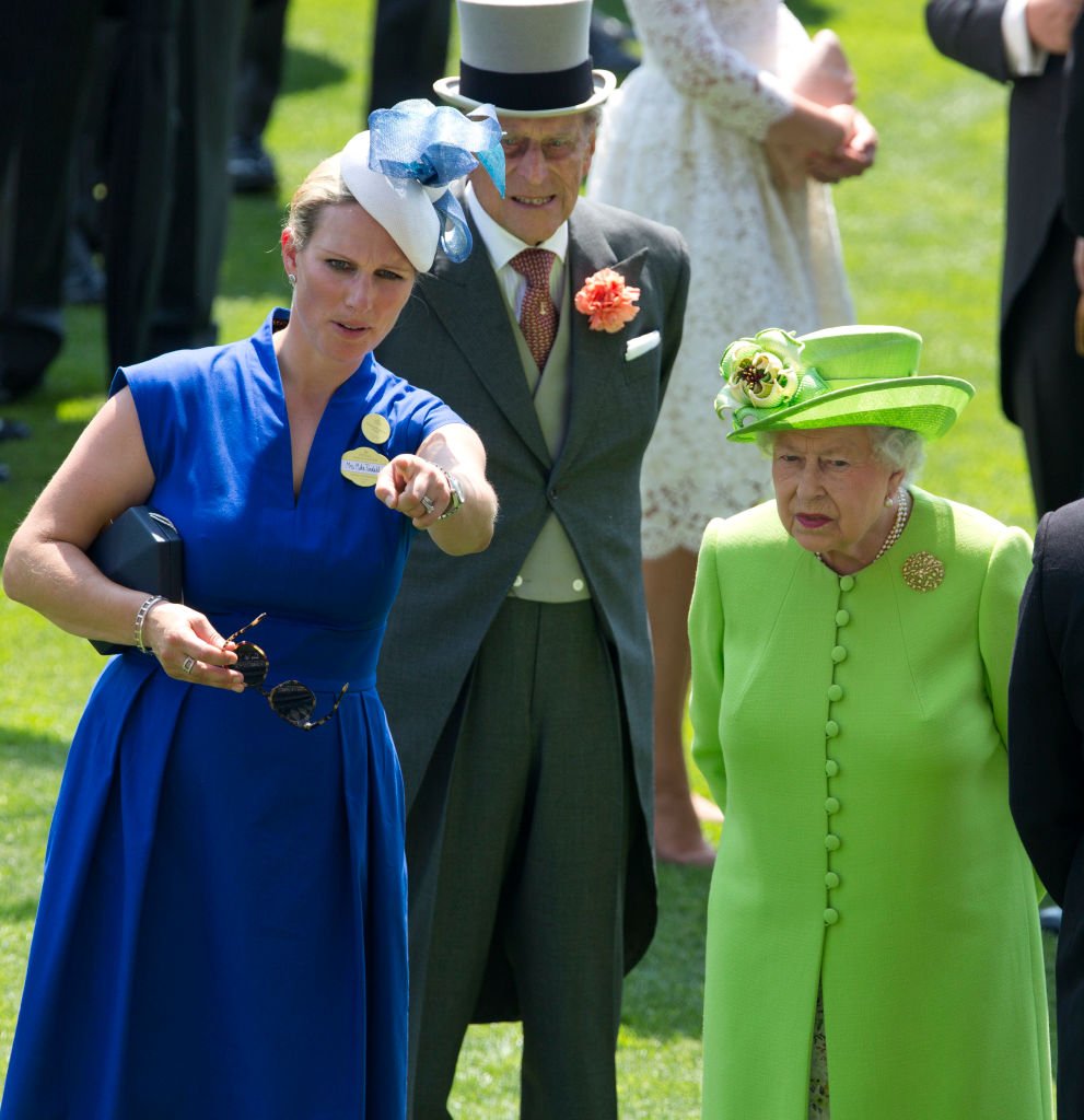 Zara Tindall, Prince Philip, and Queen Elizabeth II, at the first day of Royal Ascot 2017 at Ascot Racecourse on June 20, 2017 | Photo: Getty Images