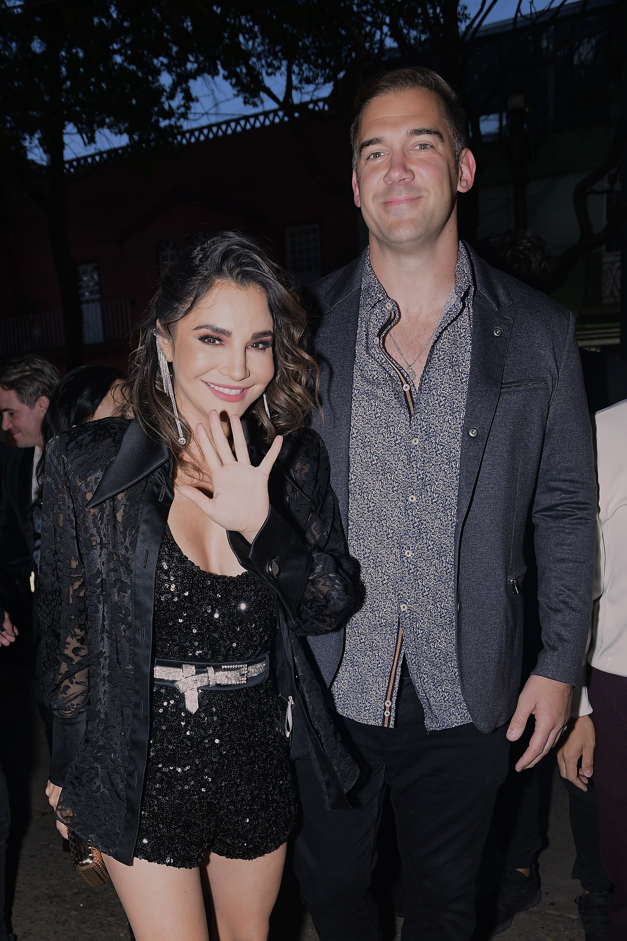 Martha Higareda and Lewis Howes attend a private premiere of the film 'Fuga de Reinas' at Tonal· Cinema on April 12, 2023, in Mexico City, Mexico. | Source: Getty Images