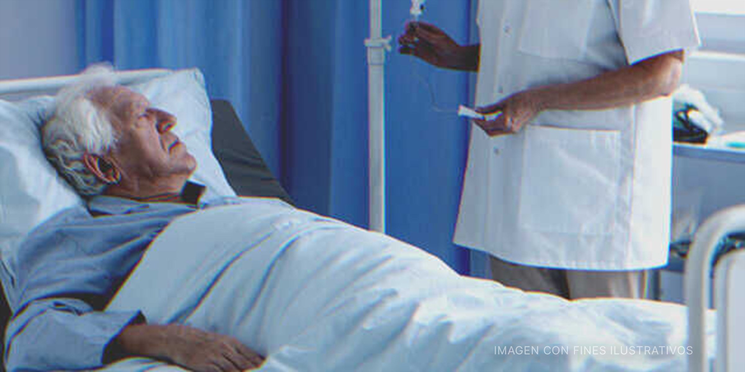 Anciano en una cama de hospital | Foto: Shutterstock 
