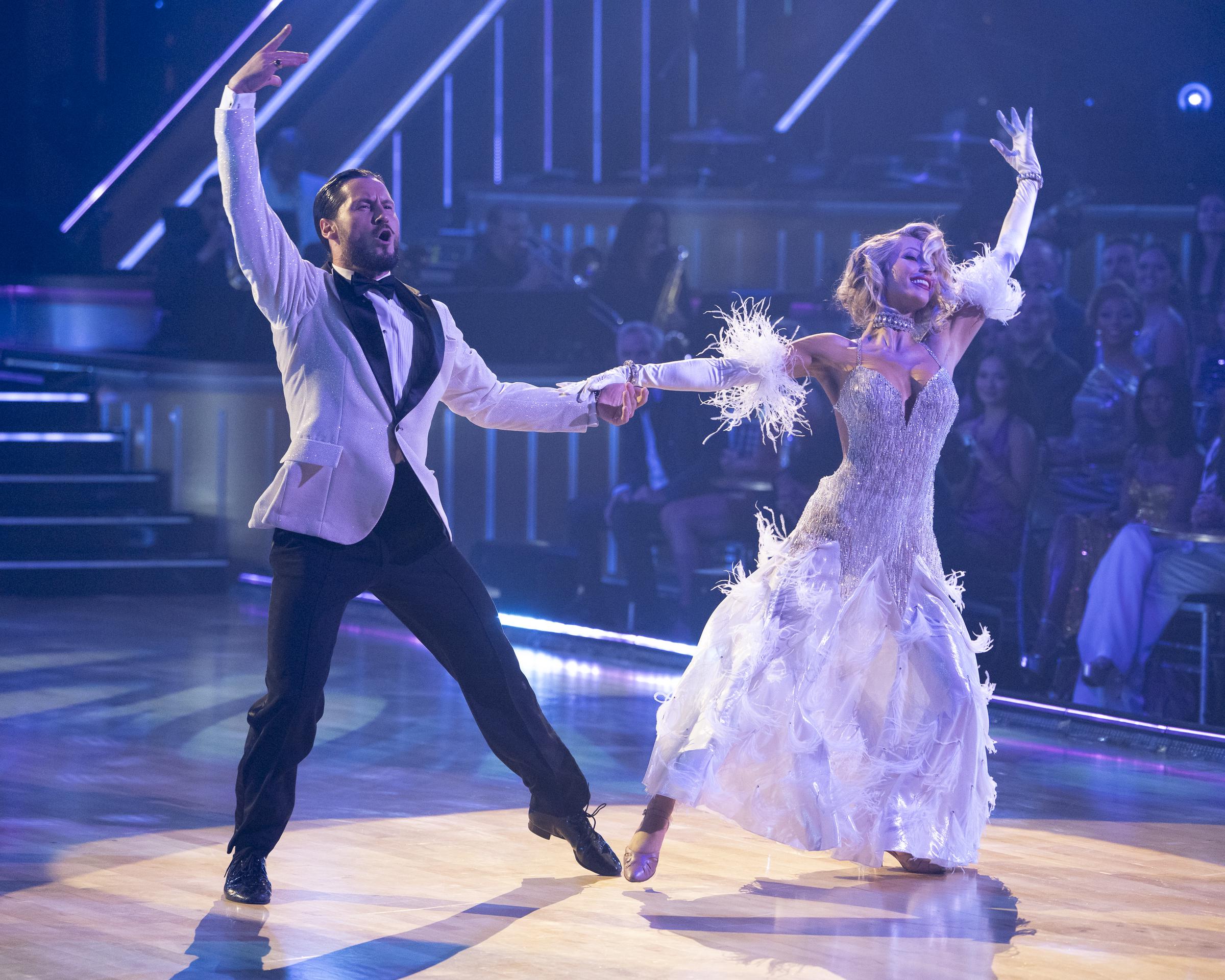 Alix Earle and Val Chmerkovskiy. | Source: Getty Images