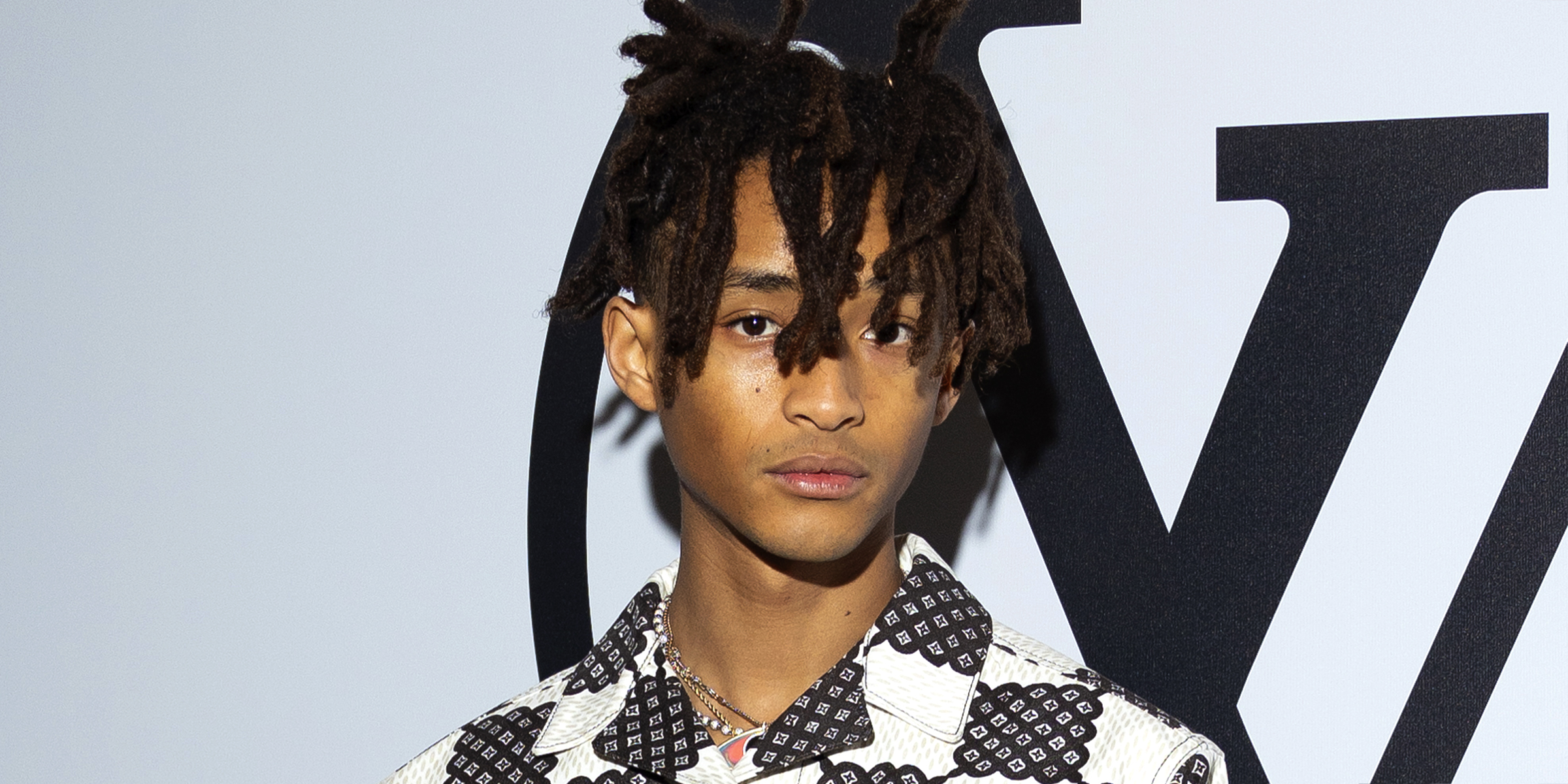 Jaden Smith at the Louis Vuitton Womenswear Fall Winter 2023/24 show, as part of Paris Fashion Week, on March 6, 2023, in Paris, France. | Source: Getty Images