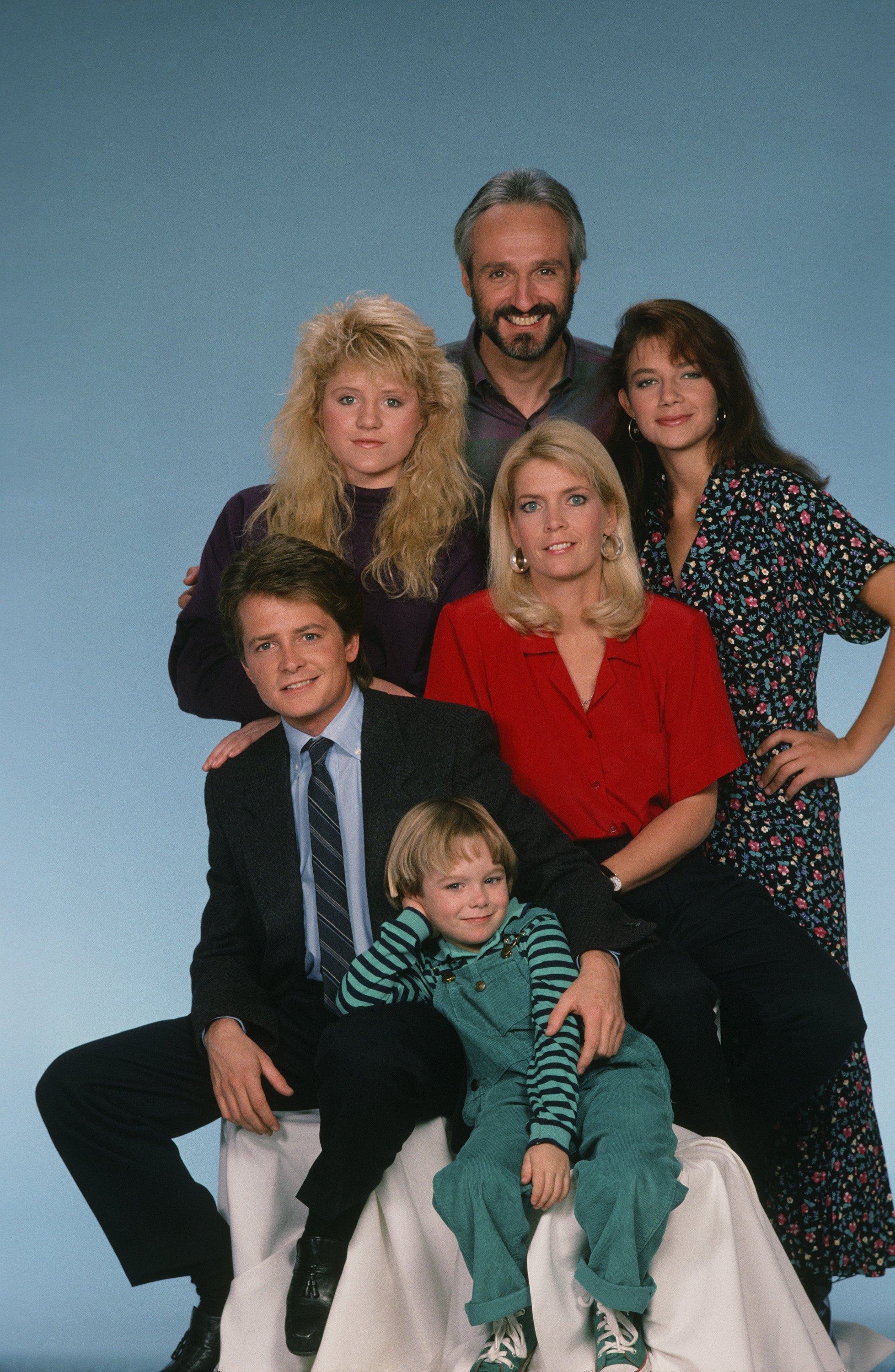 Brian Bonsall with the cast of "Family Ties" | Source: Getty Images