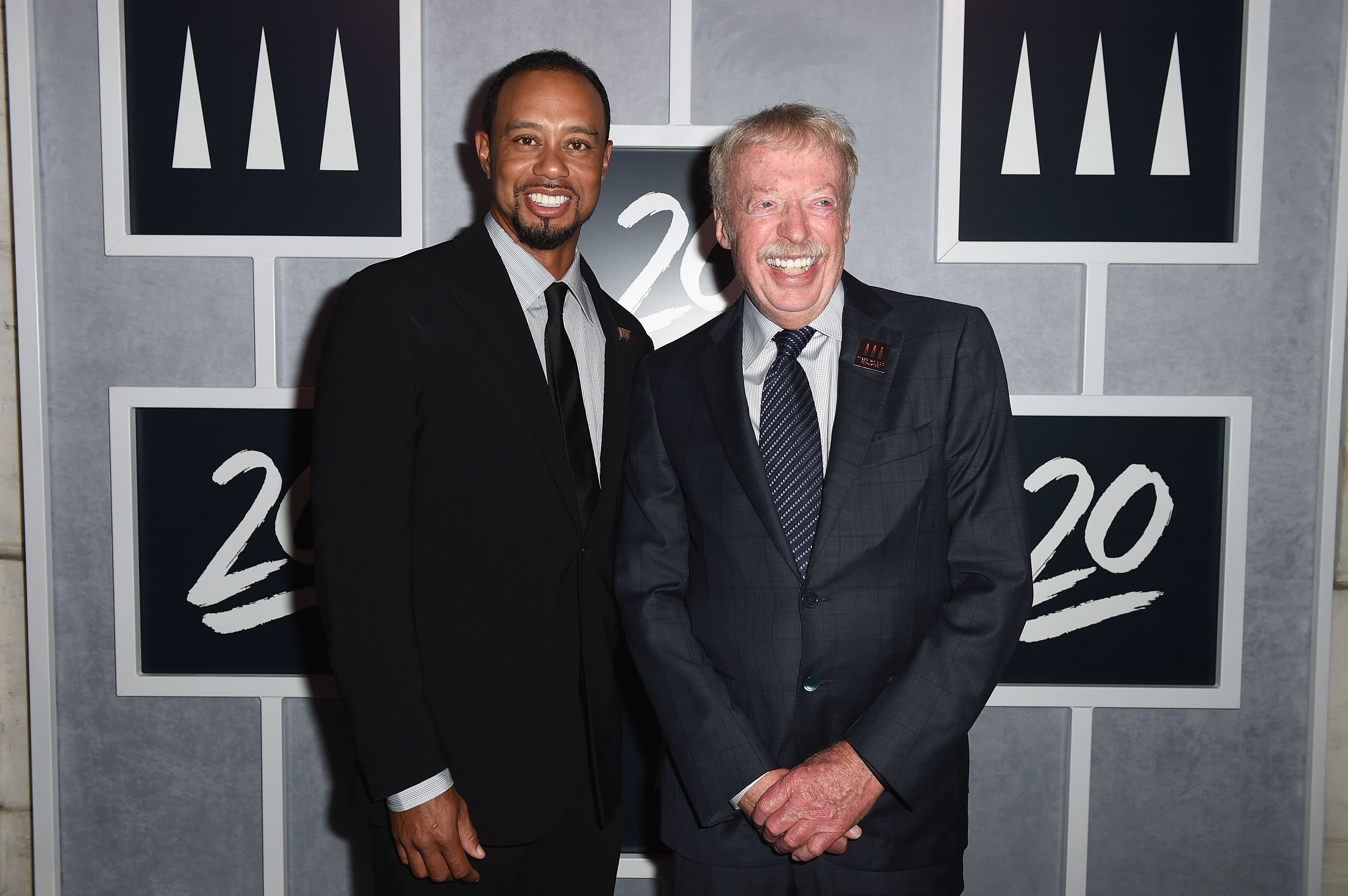 Tiger Woods and Nike co-founder Phil Knight attend the Tiger Woods Foundation's 20th Anniversary Celebration at the New York Public Library on October 20, 2016. | Source: Getty Images