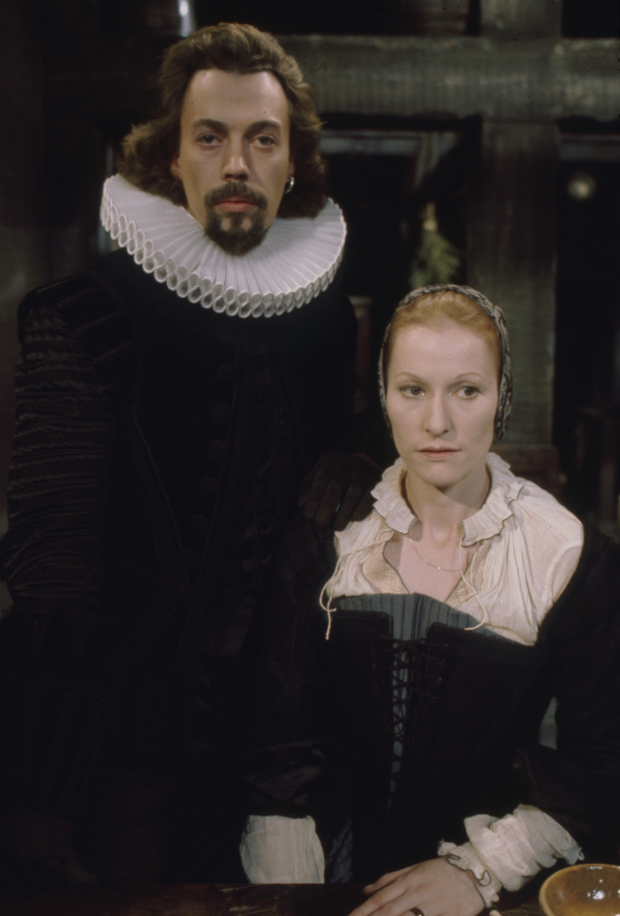 Tim Curry and Meg Wynn Owen photographed for "Will Shakespeare" in Elstree, England, 1978. | Source: Getty Images