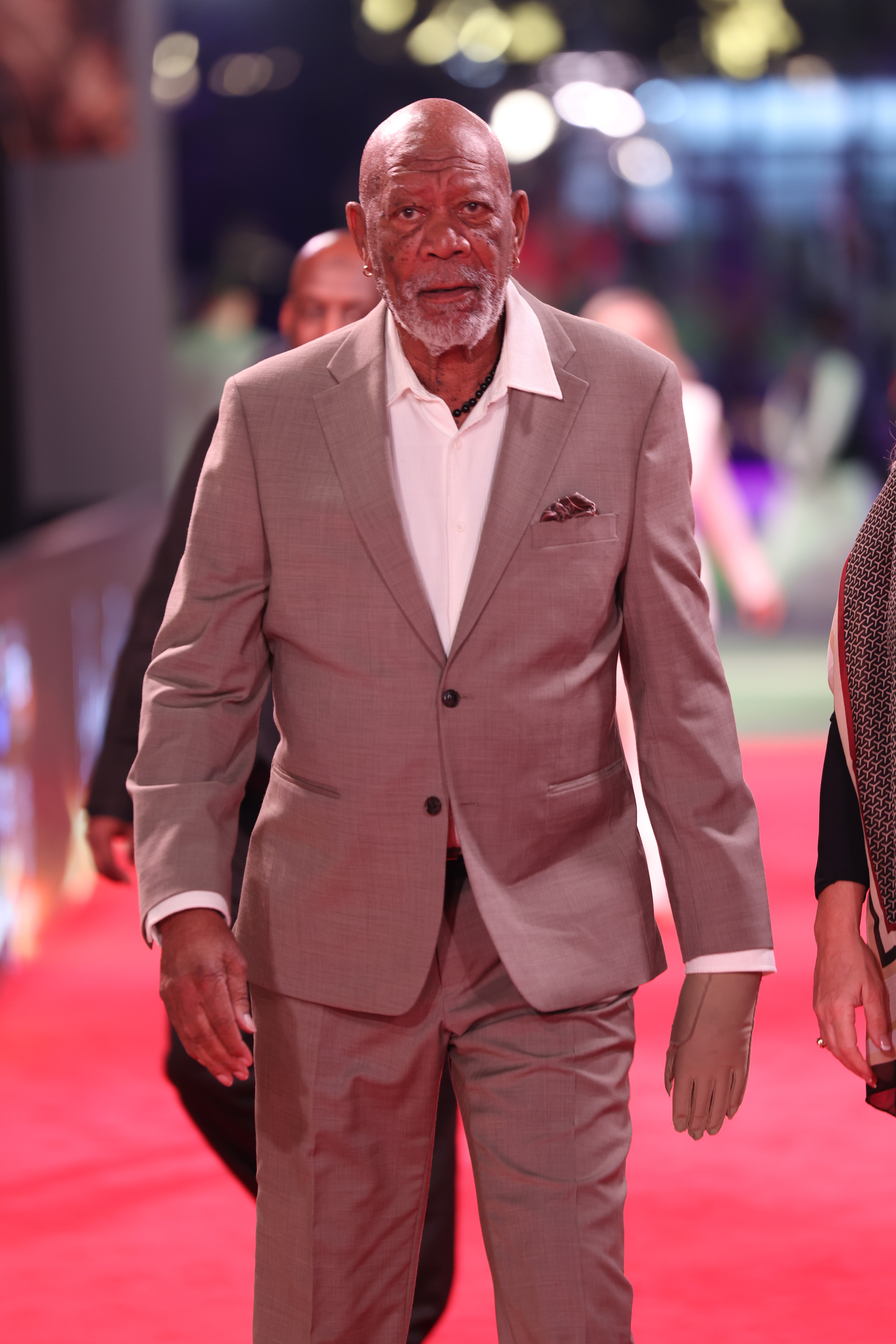 Morgan Freeman attends "Life Is A Dream" concert on January 17, 2025, in Riyadh, Saudi Arabia. | Source: Getty Images