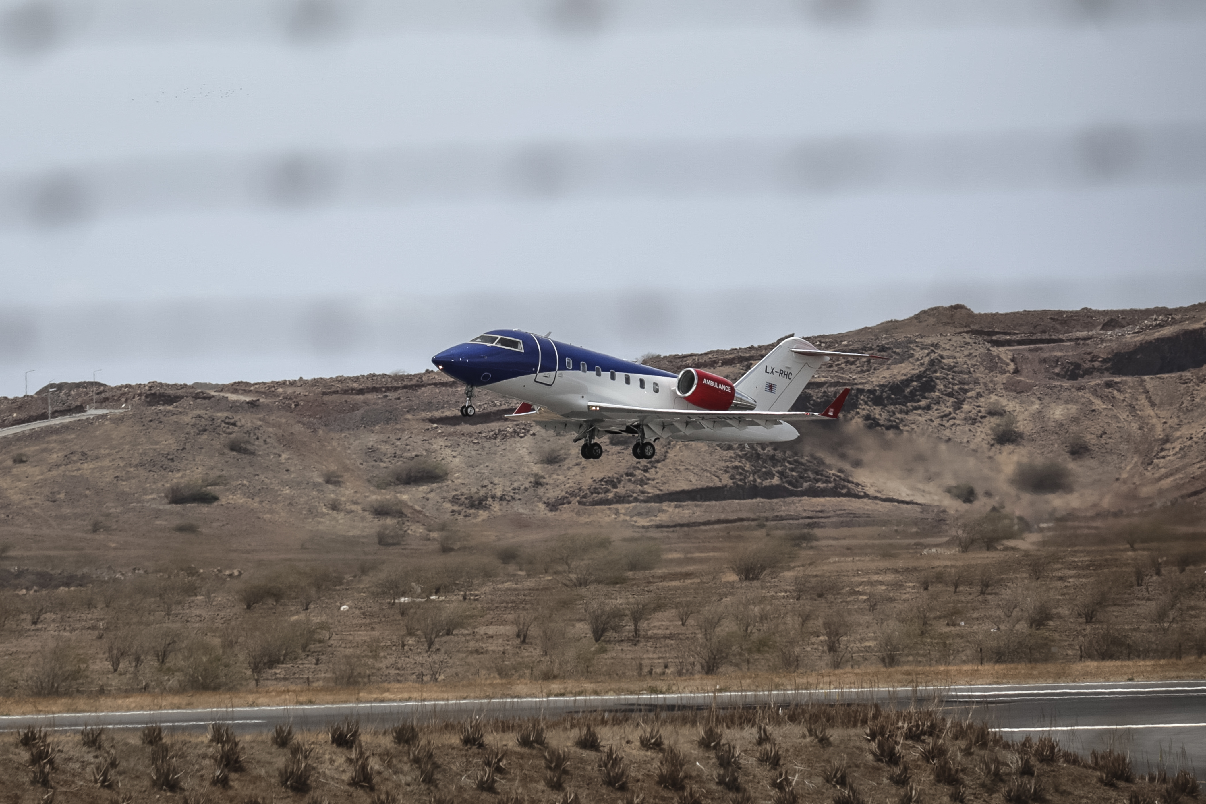 A plane carrying some of the people believed infected with hantavirus passengers from the cruise ship MV Hondius, takes off from the Nelson Mandela International airport of Praia, the capital of Cape Verde, on May 6, 2026. | Source: Getty Images