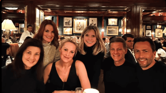 Cast members of "Melrose Place" enjoying dinner together. | Source: YouTube/Strahan Sara and Keke