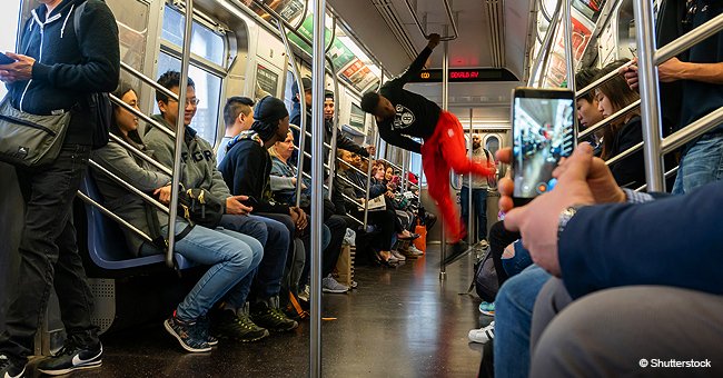 Black Man Keeps Cool as Gang of 6 Harass and Taunt Him with Monkey Noises on the Subway (Video)