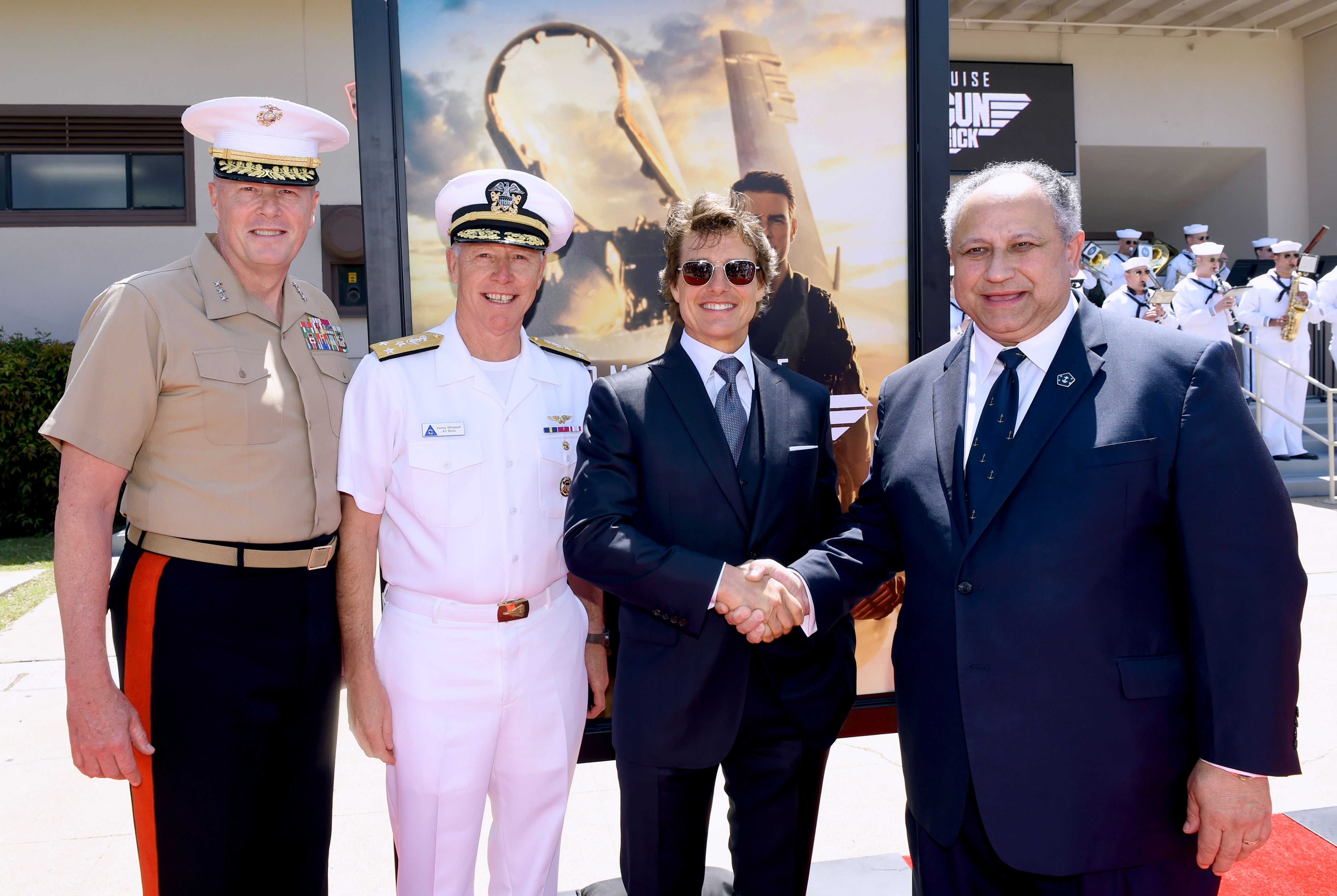 Lieutenant General Mark R. Wise, U.S. Pacific Fleet Vice Admiral Kenneth Whitesell, Tom Cruise, and Secretary of the Navy, the Honorable Carlos Del Toro attend the Global Premiere of "Top Gun: Maverick" on May 04, 2022, in San Diego, California | Source: Getty Images