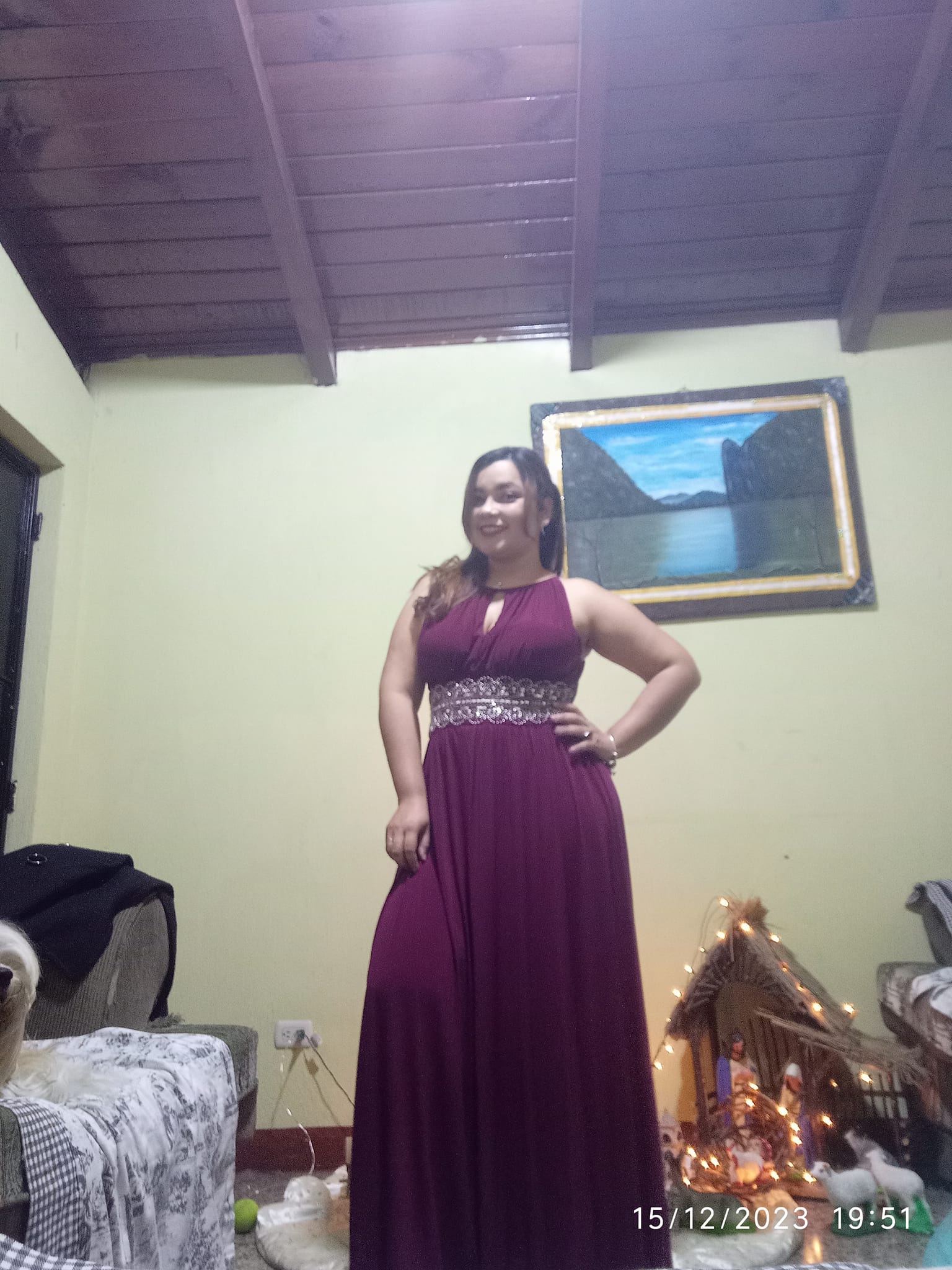 Helen Garay Sanchez ready for a company's Christmas party in Guatemala, from a post dated December 16, 2023 | Source: Facebook/Helen Garay