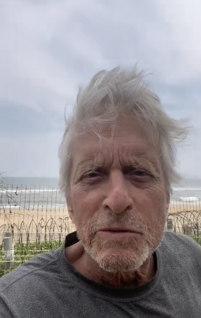 Screenshot of a video showing Michael Douglas at the Bay of Bengal in Indonesia in December 2023 | Source: Instagram/michaelkirkdouglas