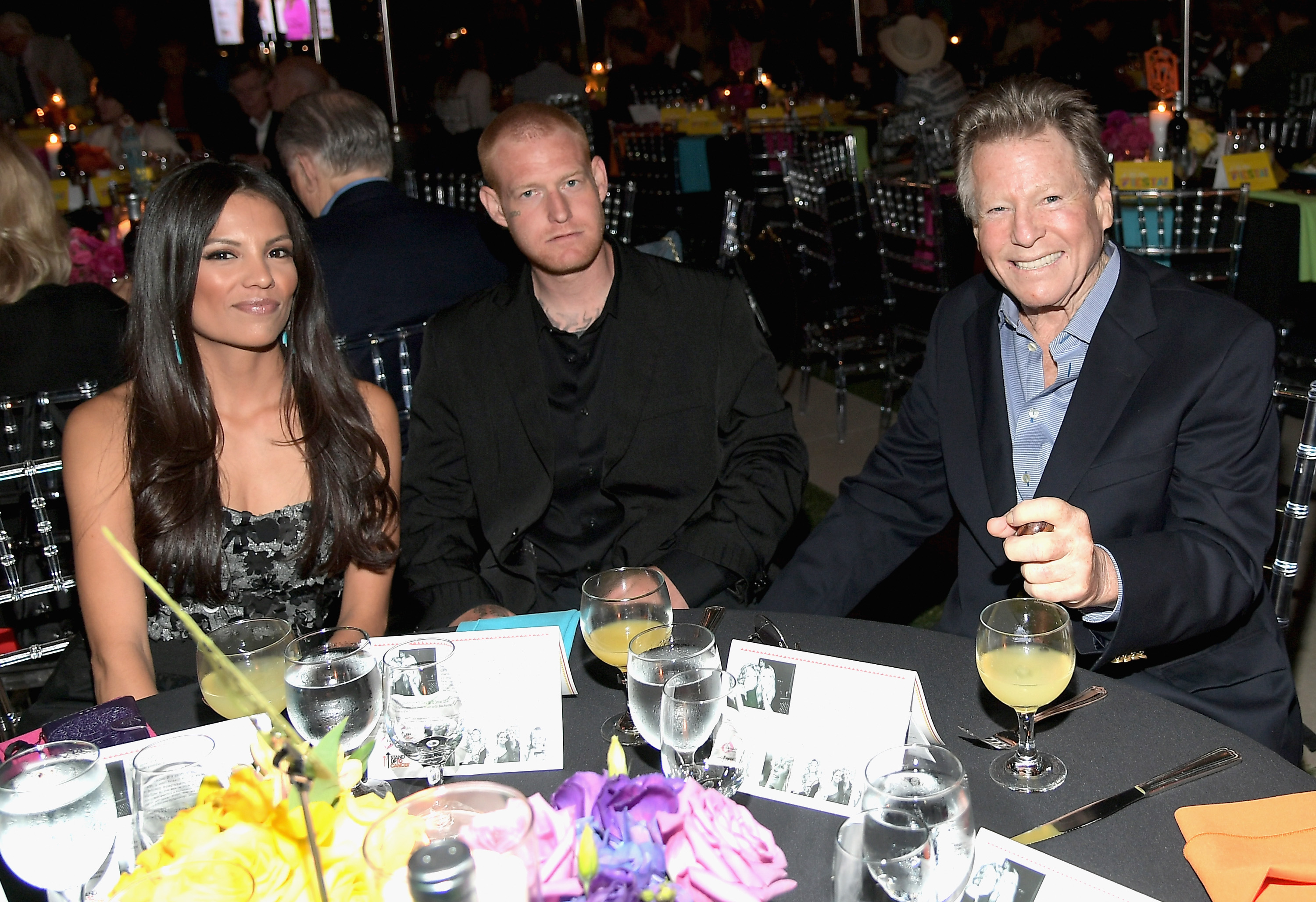 Echo Matthey, Redmond O'Neal, and Ryan O'Neal at the Farrah Fawcett Foundation's "Tex-Mex Fiesta" on September 9, 2017,  in Los Angeles California. | Source: Getty Images