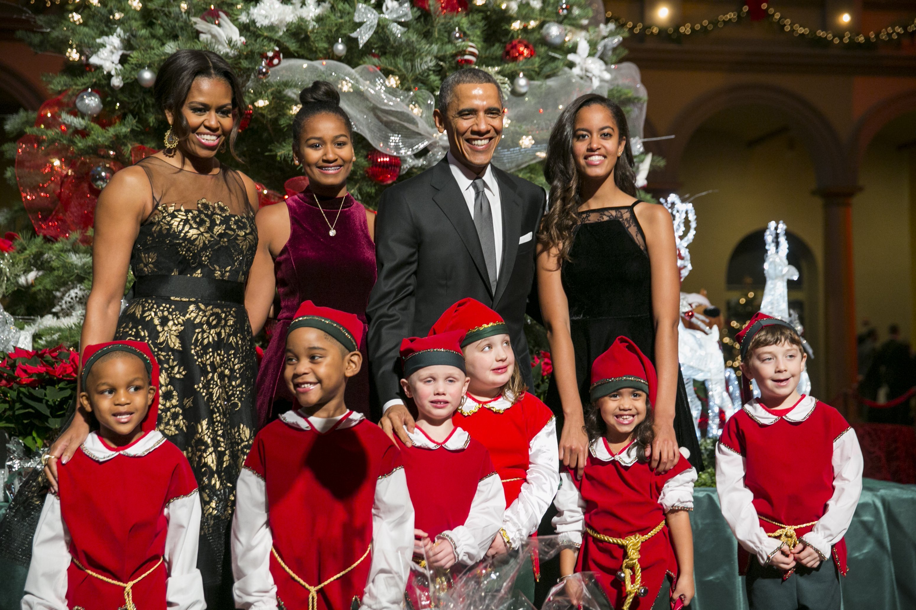 The Obamas at the 'Christmas in Washington' program on Dec. 14, 2014 in Washington, DC. | Photo: Getty Images.