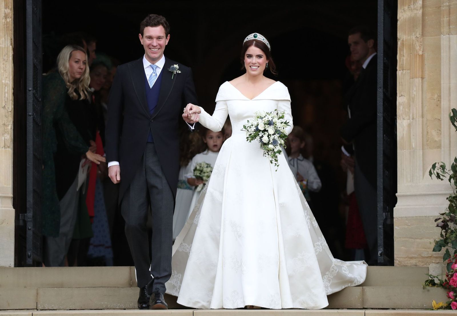La princesse Eugenie et son mari Jack le jour de leur mariage en octobre 2018 | Photo : Getty Images