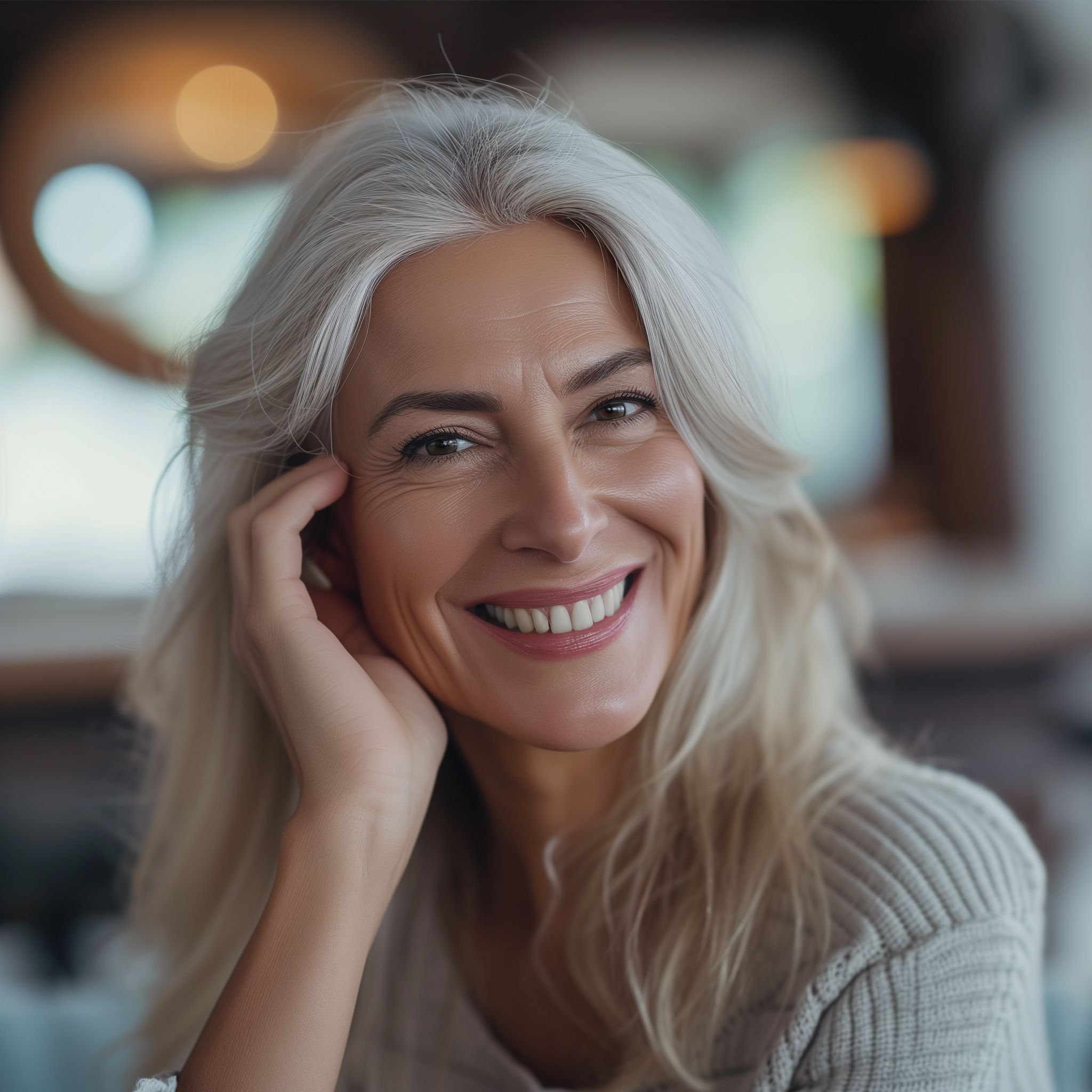 A smiling woman | Source: Midjourney