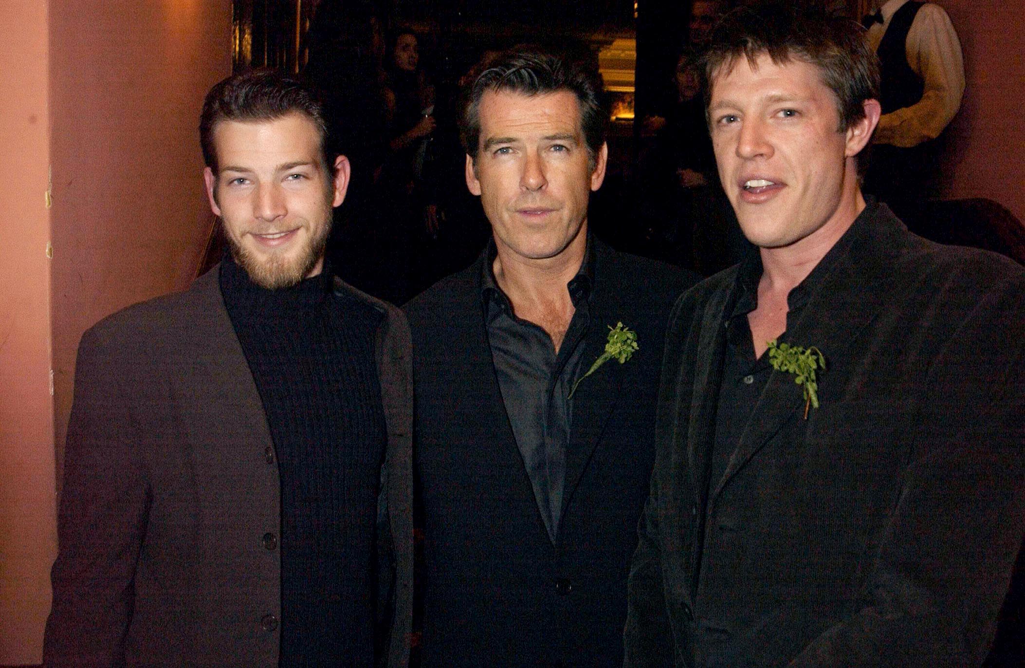 Pierce Brosnan With His Sons Sean And Chris, Evelyn Movie Premiere Odeon Westend, Was Followed By A Party At Simpson In The Strand, London. | Source: Getty Images 