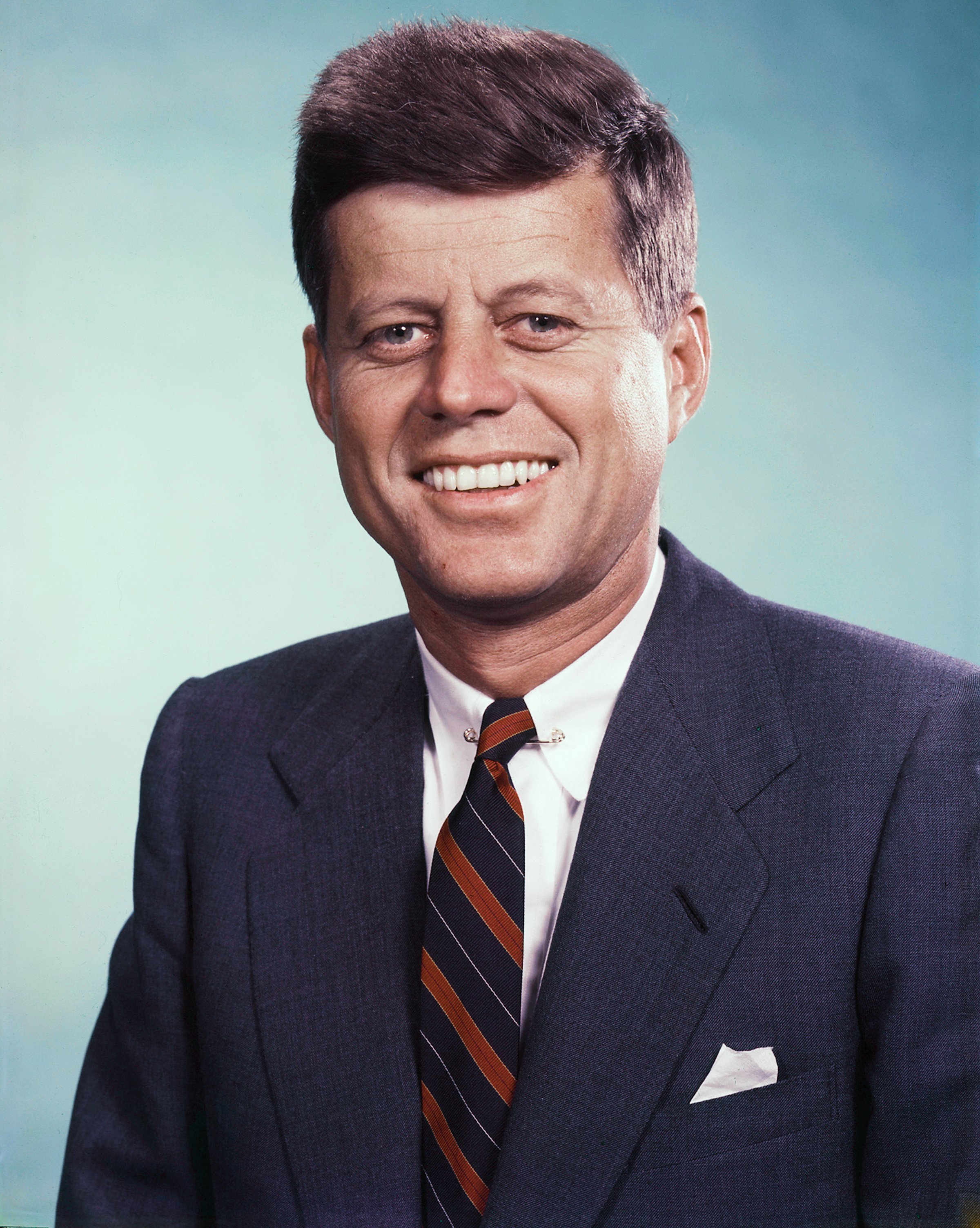 President John F. Kennedy photographed in the Daily News color studio. | Source: Getty Images