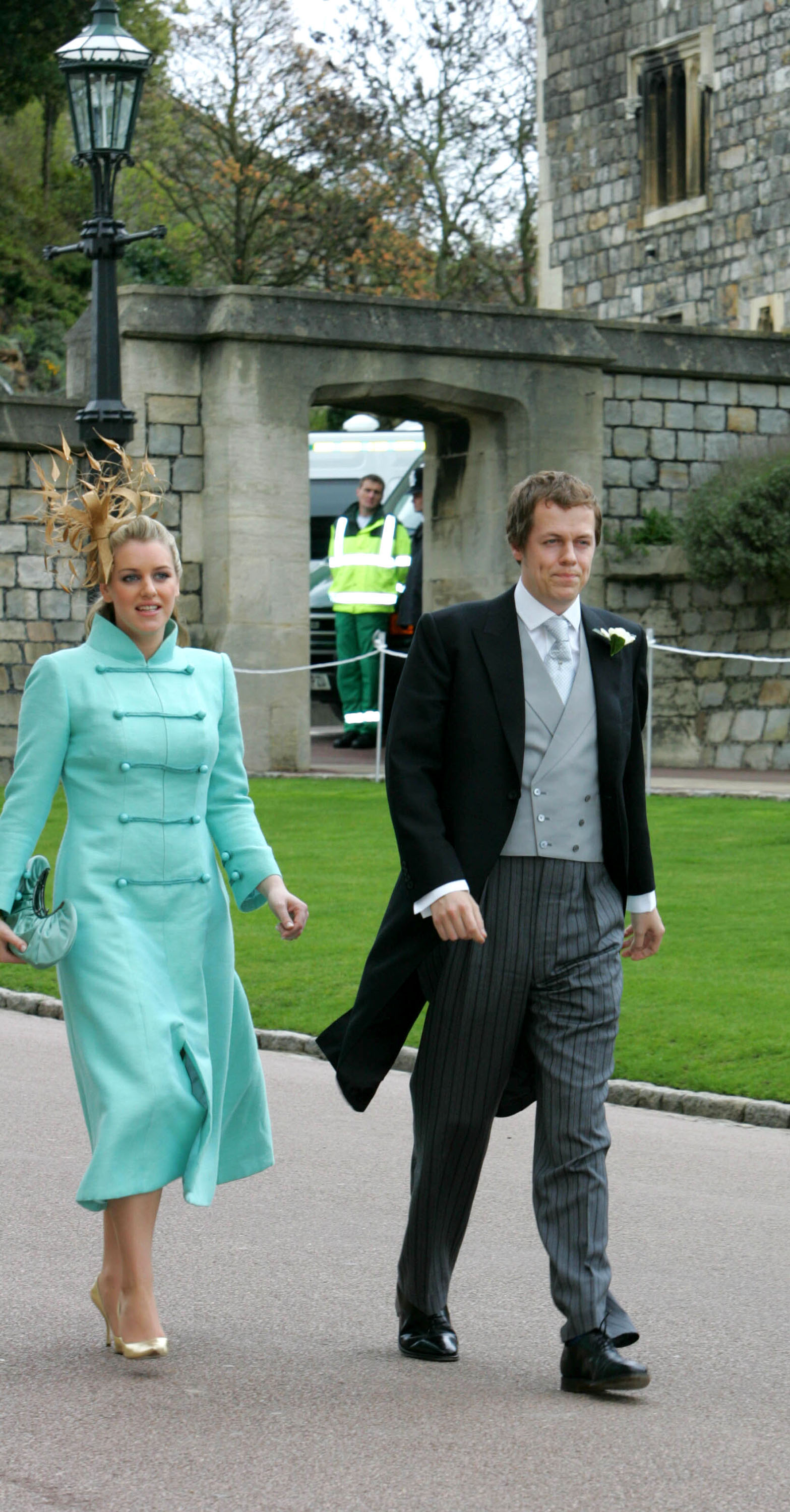 Tom Parker Bowles and Laura Parker Bowles at the Royal Wedding of their mother and stepfather in Winsdor, Great Britain, on April 9, 2005. | Source: Getty Images