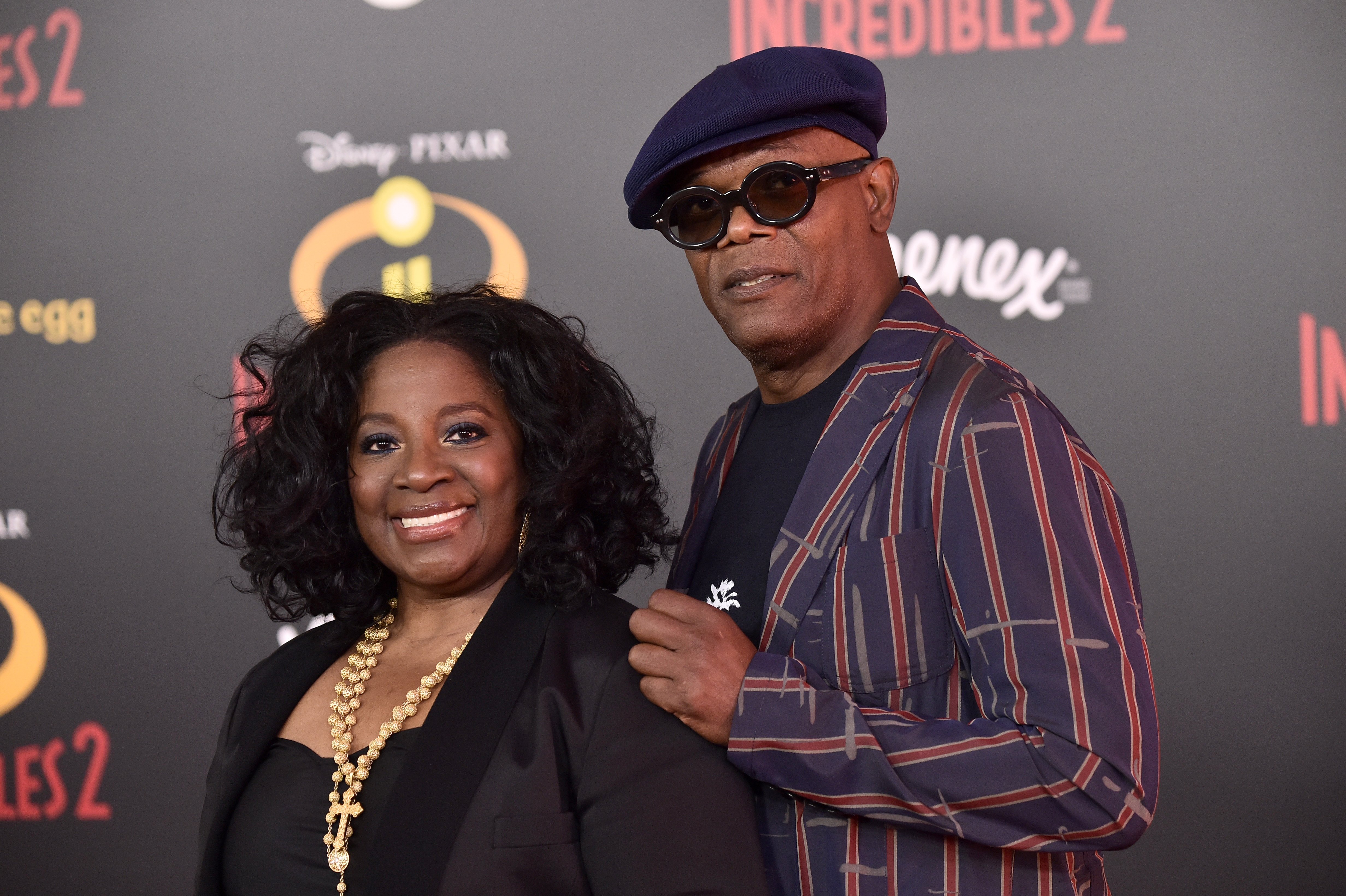 Samuel L. Jackson, LaTanya Richardson attend Premiere Of Disney And Pixar's "Incredibles 2" at the El Capitan Theatre on June 5, 2018, in Los Angeles, California. | Source: Getty Images.