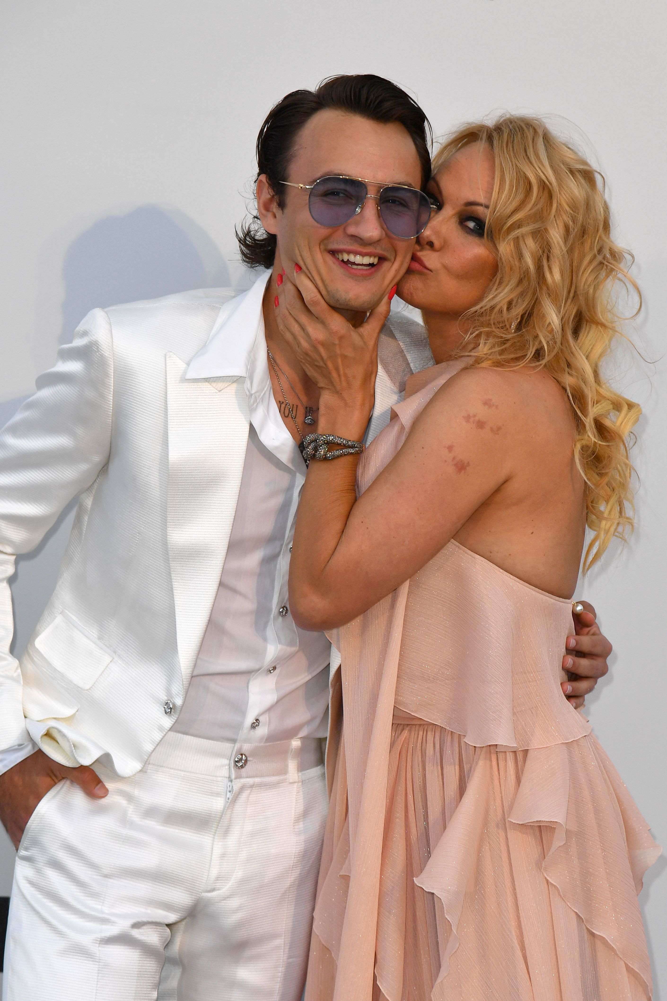 Pamela Anderson and her son Brandon in Cannes, France in 2008 | Source: Getty Images