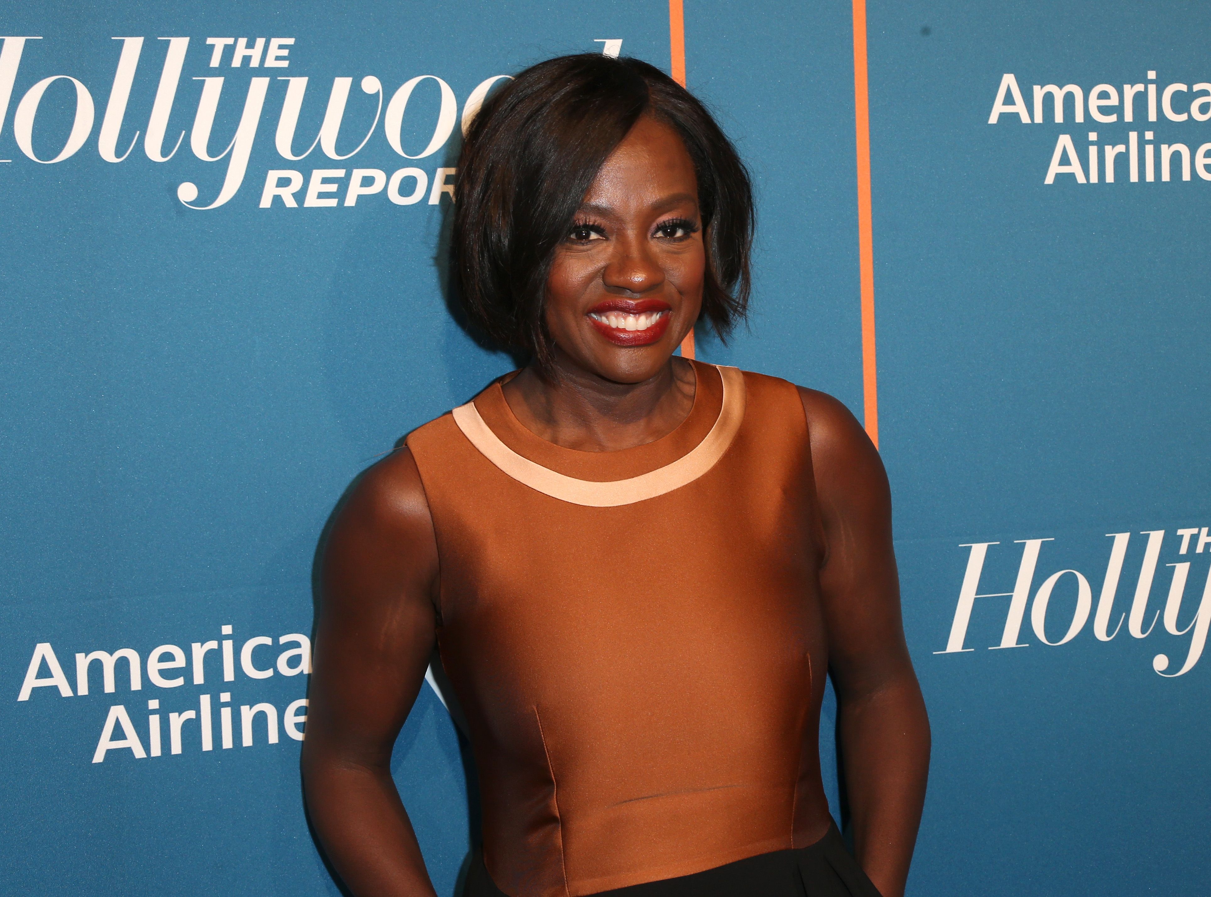 Viola Davis in Beverly Hills showing face at The Hollywood Reporter's 5th Annual Nominees Night at Spago in February 2018. | Photo: Getty Images