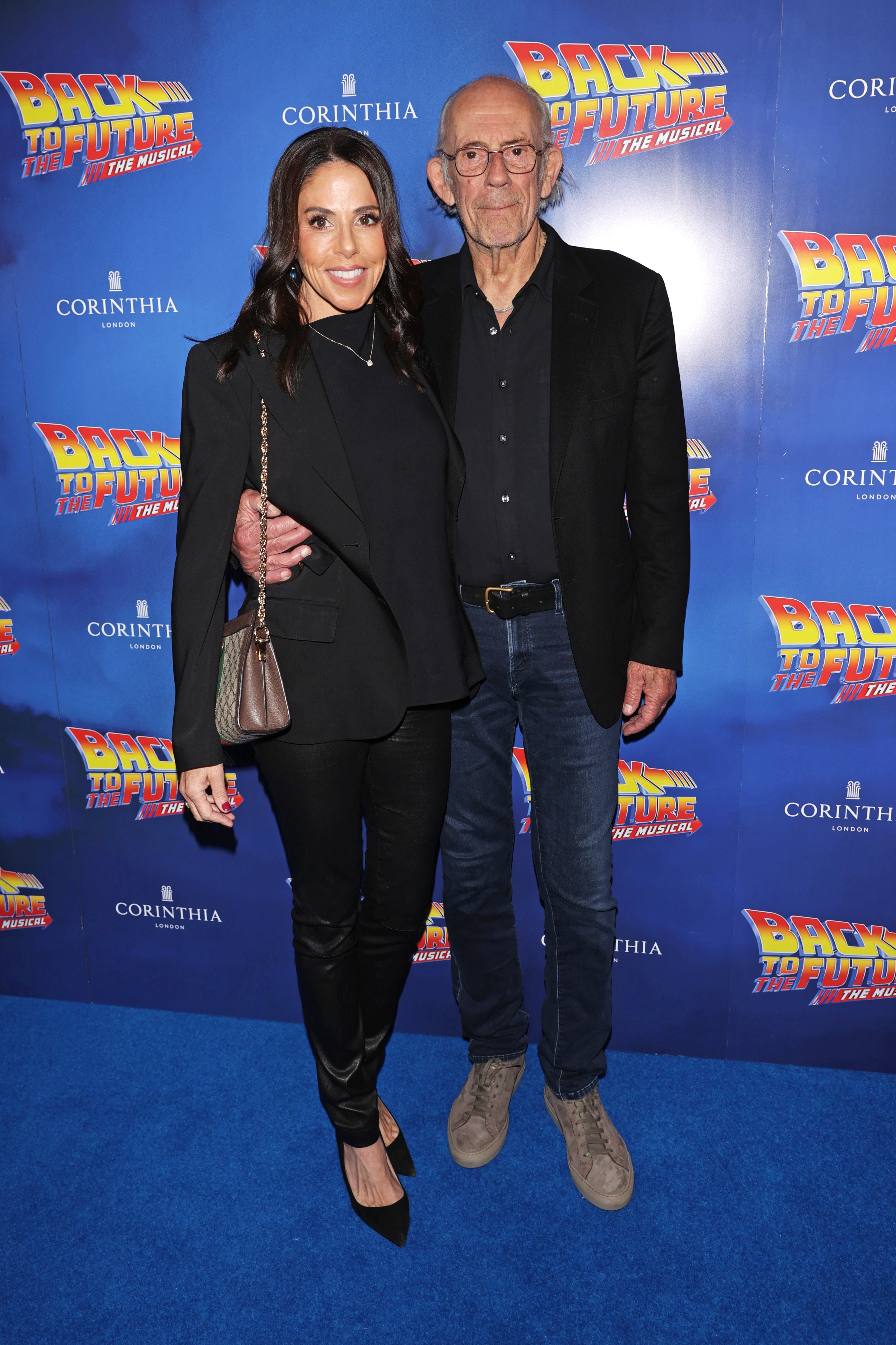 Lisa Loiacono and Christopher Lloyd at the opening night of "Back To The Future: The Musical" on September 13, 2021, in London, England. | Source: Getty Images