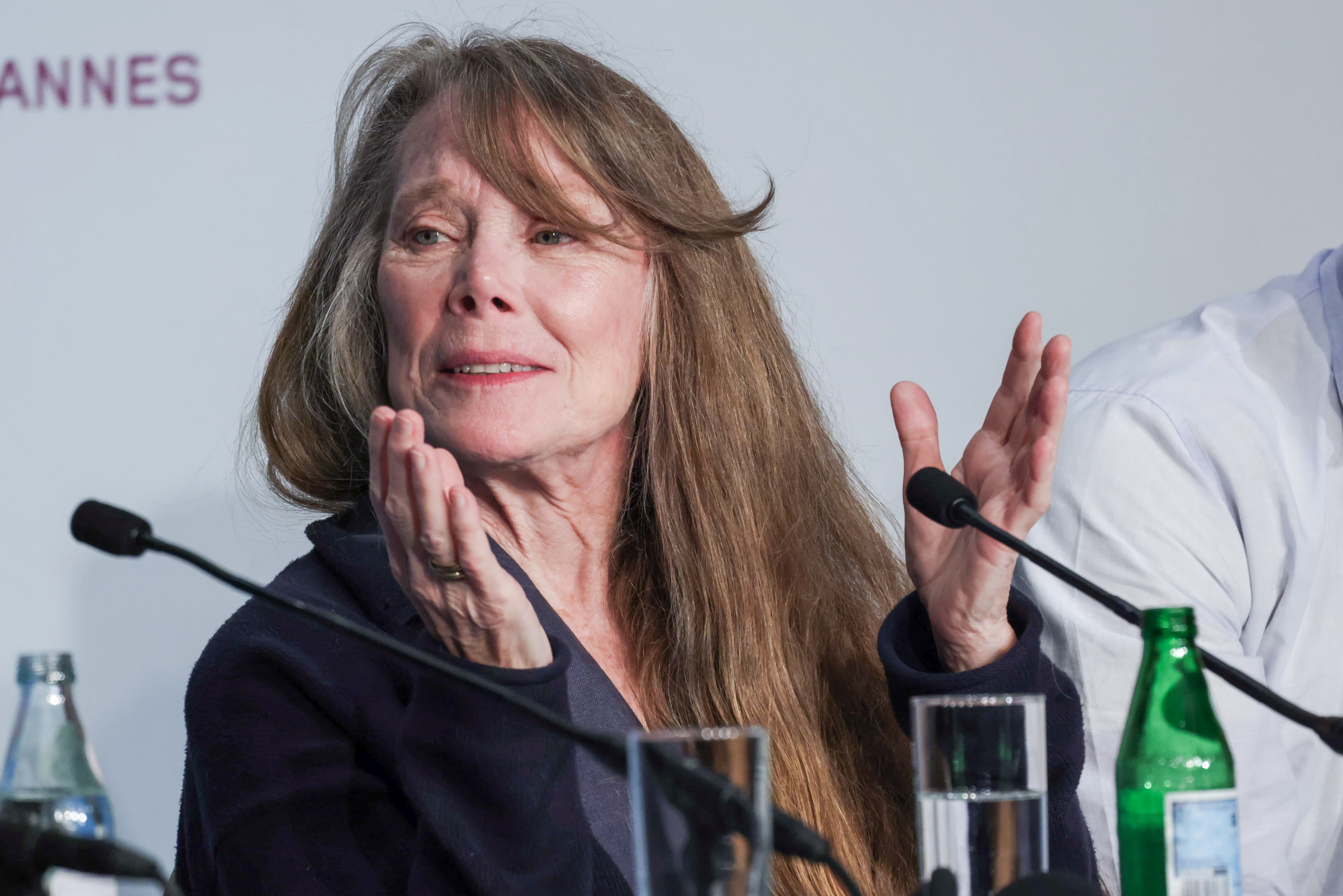 Sissy Spacek speaking during the press conference for "Die, My Love." | Source: Getty Images