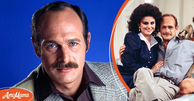 Portrait of Gerald McRaney on January 1, 1985 (left), Delta Burke and Gerald McRaney on the set of "Designing Women" (right) | Photo: Getty Images