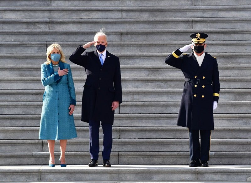 US President Joe Biden and wife US First Lady Jill Biden on January 20, 2021, at the US Capitol in Washington, D.C. | Photo: Getty Images