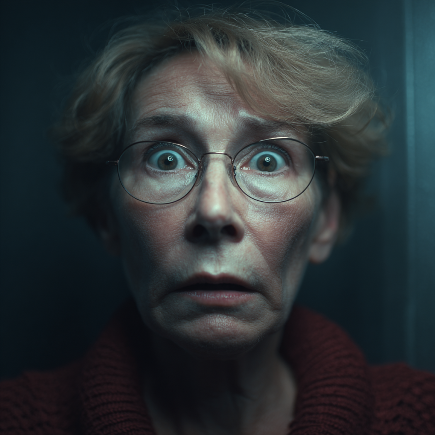 A woman looking shocked | Source: Midjourney
