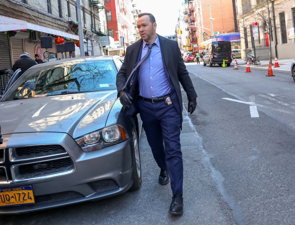 Donnie Wahlberg is seen on set of 'Blue Bloods'  in New York City, on February 21, 2020. | Photo: Getty Images