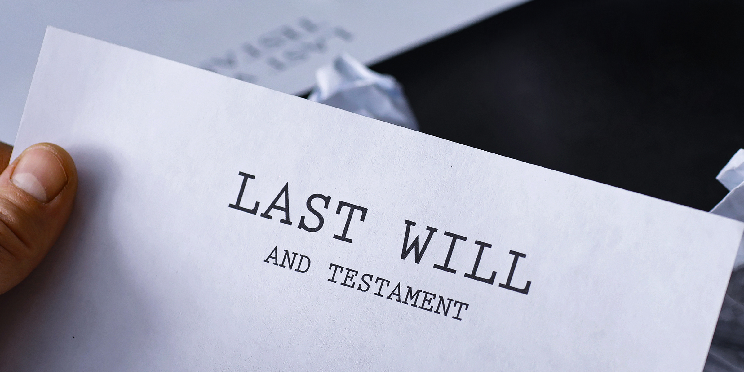 A printed page bearing the title "Last Will and Testament" | Source: Shutterstock