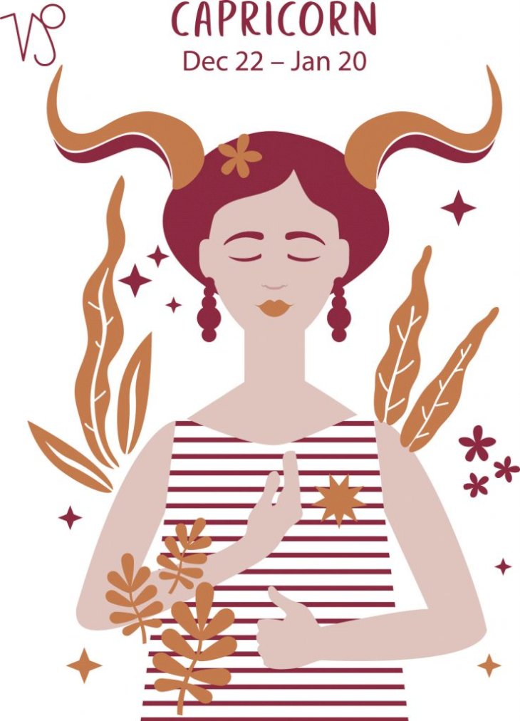 Illustration of the zodiac sign Capricorn | Source: Womanly