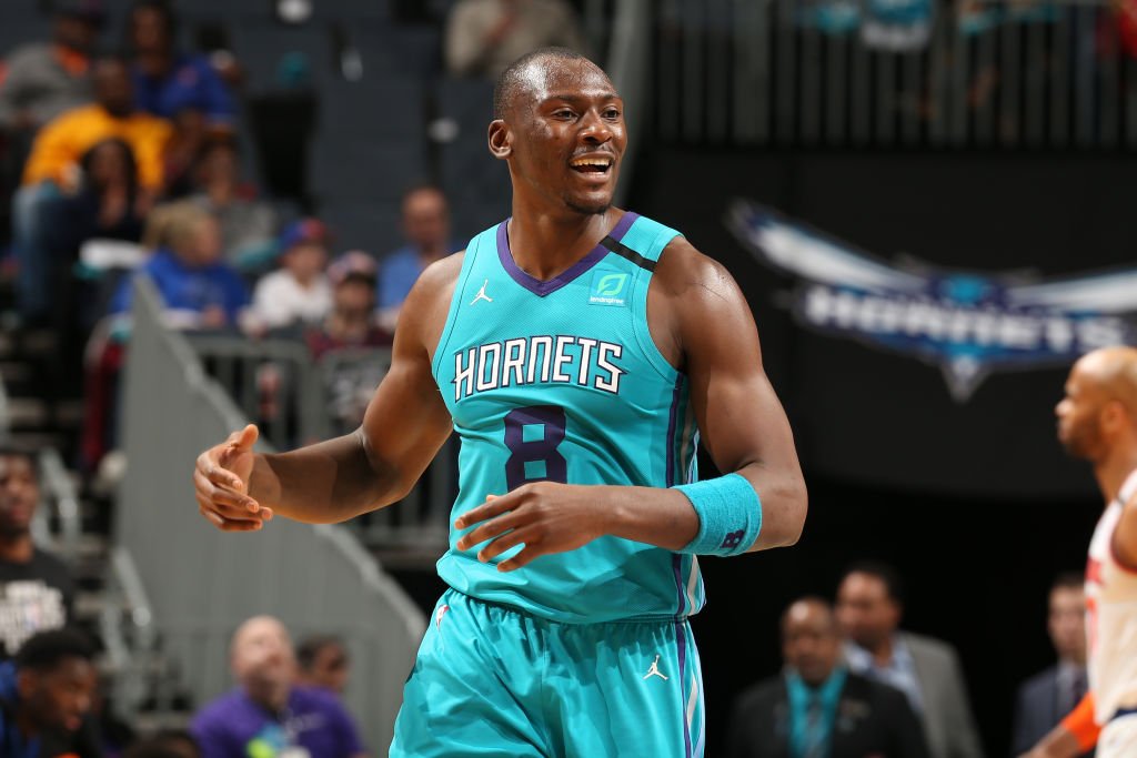 Bismack Biyombo of the Charlotte Hornets looks on during the game against the New York Knicks on February 26, 2020 | Photo: Getty Images