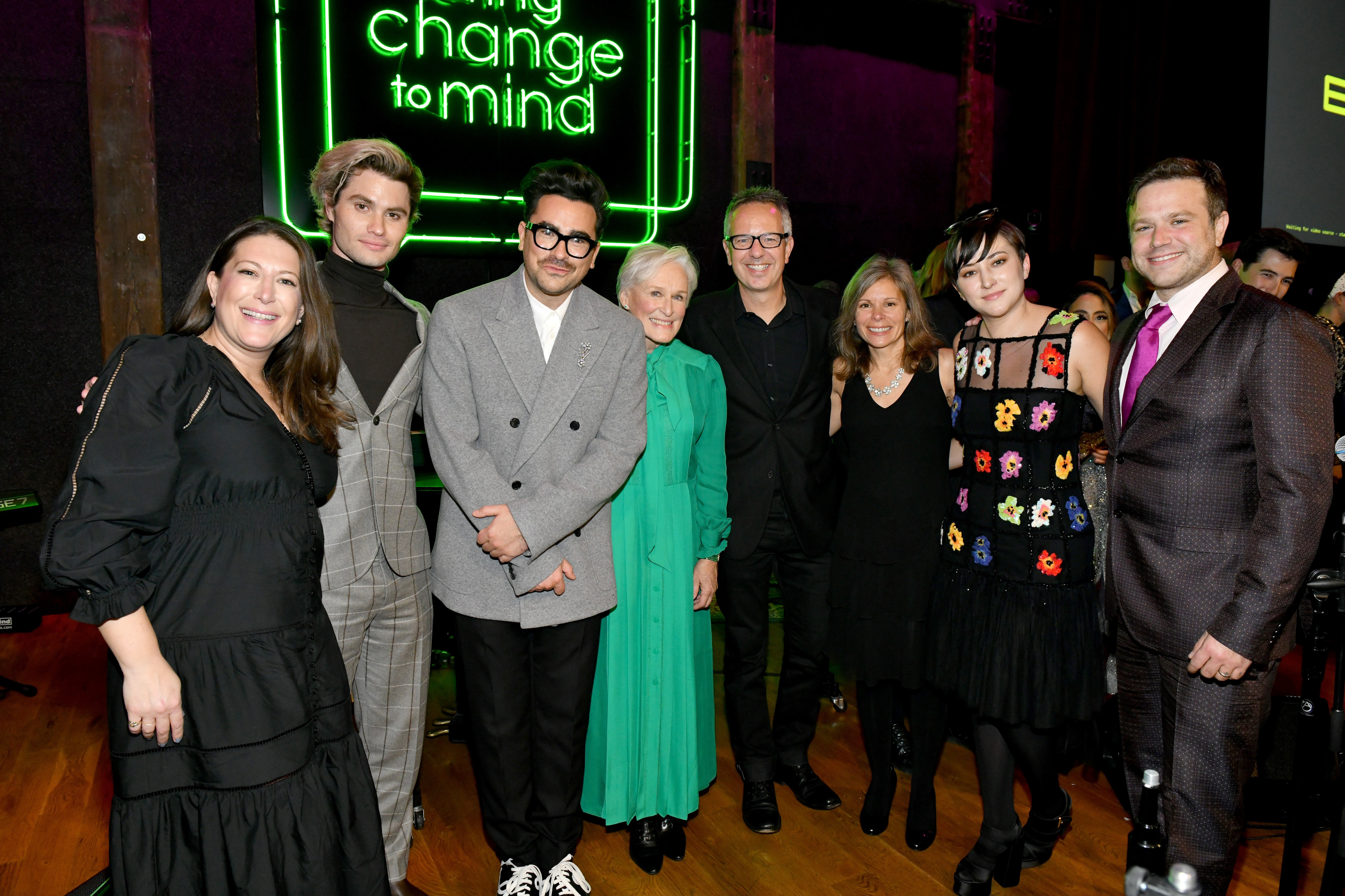 Chase Stokes, Dan Levy, Glenn Close, Zelda Williams, and Zak Williams at the 9th annual "Revels & Revelations" in support of teen mental health in New York City. | Source: Getty Images