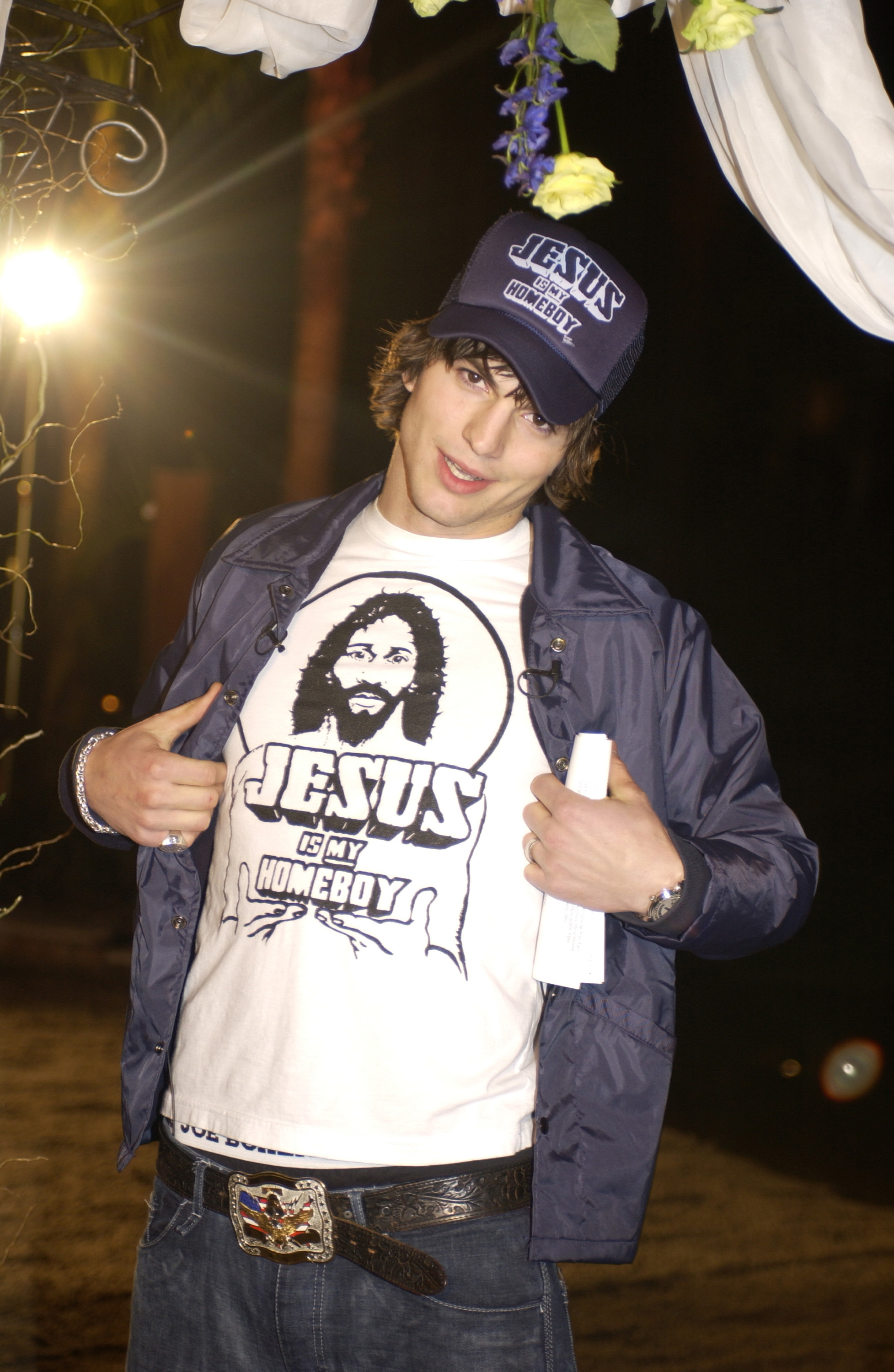 Ashton Kutcher during a "Just Married" promotion party at the Hard Rock Hotel on December 14, 2002, in Las Vegas, Nevada. | Source: Getty Images