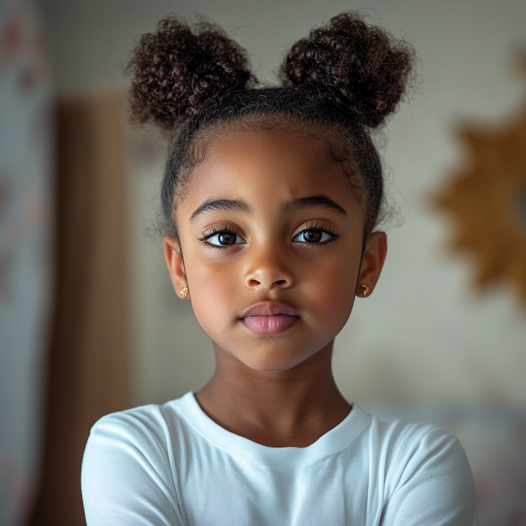 A little girl looking angry and upset | Source: Midjourney