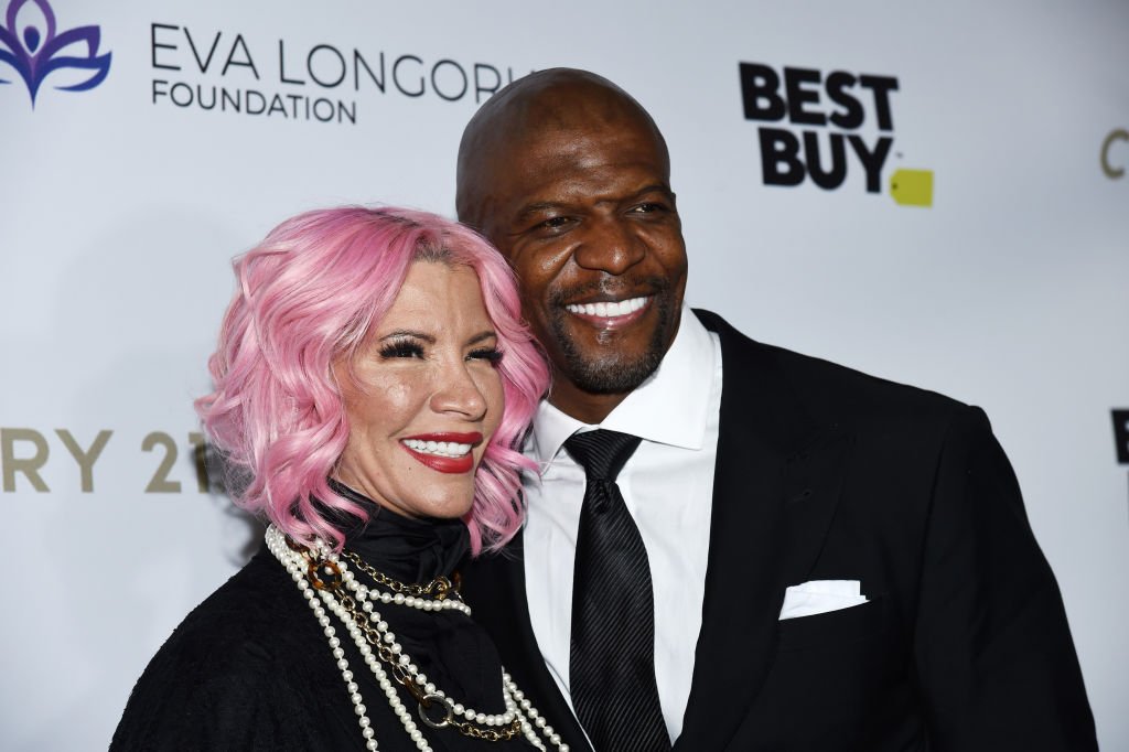 Terry Crews (R) and Rebecca King-Crews arrive at The Eva Longoria Foundation Gala at the Four Seasons Los Angeles at Beverly Hills | Photo: Getty Images