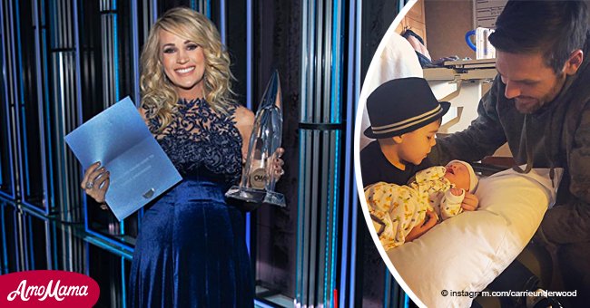 Carrie Underwood shares first photo of her two sons together since giving birth to baby Jacob 