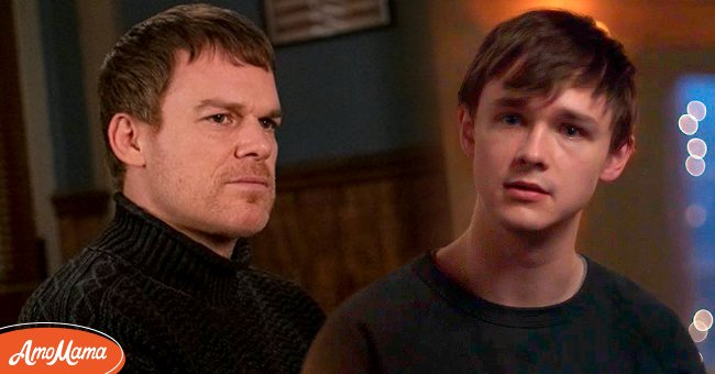 Morgan Dexter and his son Harrison during a scene on "Dexter: New Blood." Photo: Twitter.com/SHO_Dexter | Instagram.com/sho_dexter