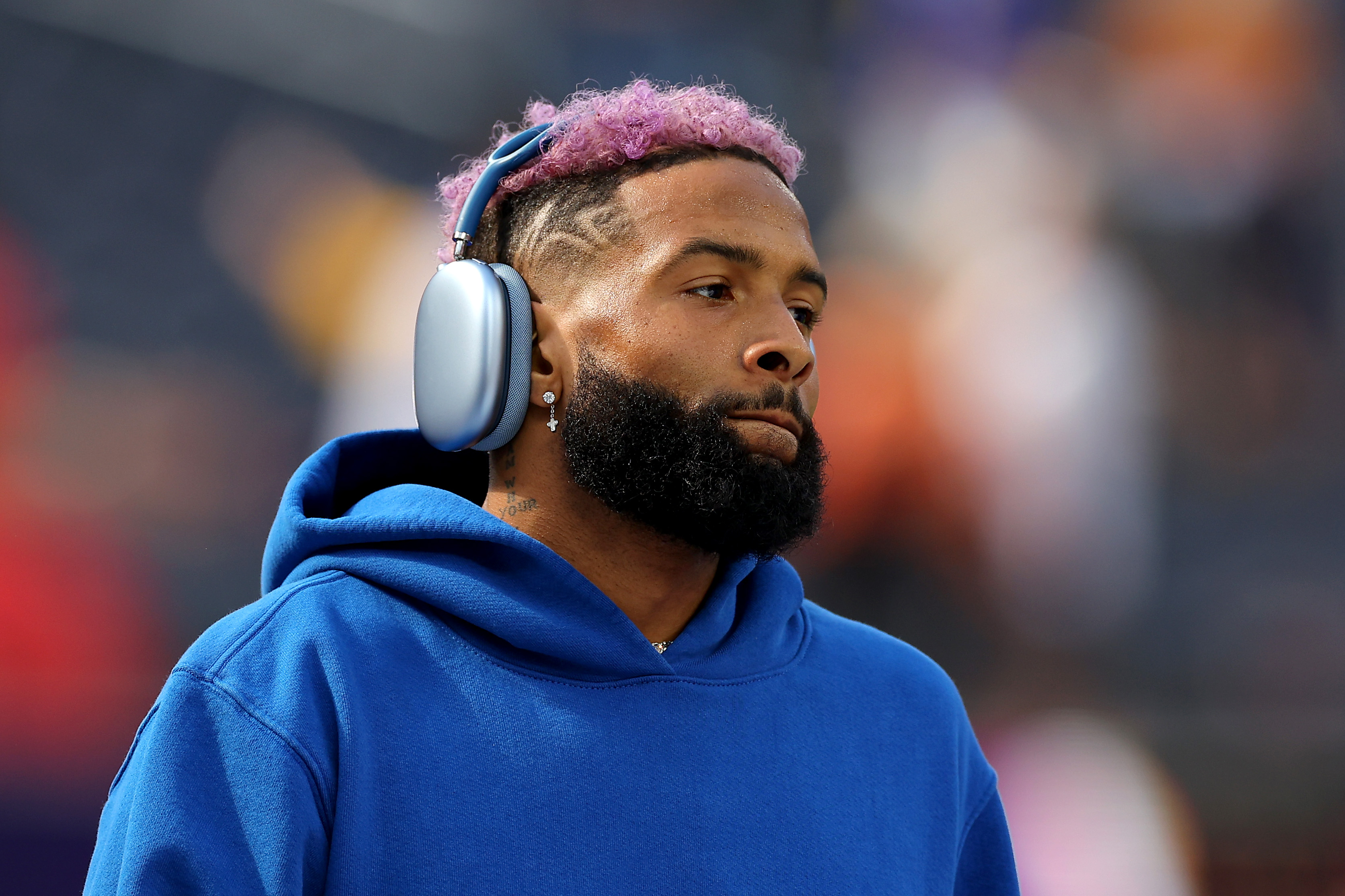 Odell Beckham Jr. at SoFi Stadium on February 13, 2022, in Inglewood, California. | Source: Getty Images