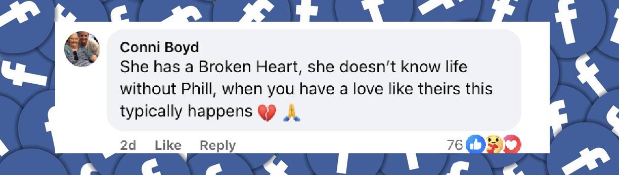 A fans comment on Miss Kay's condition after the death of her husband, Phil Robertson, from a post dated June 7, 2025 | Source: Facebook/enews