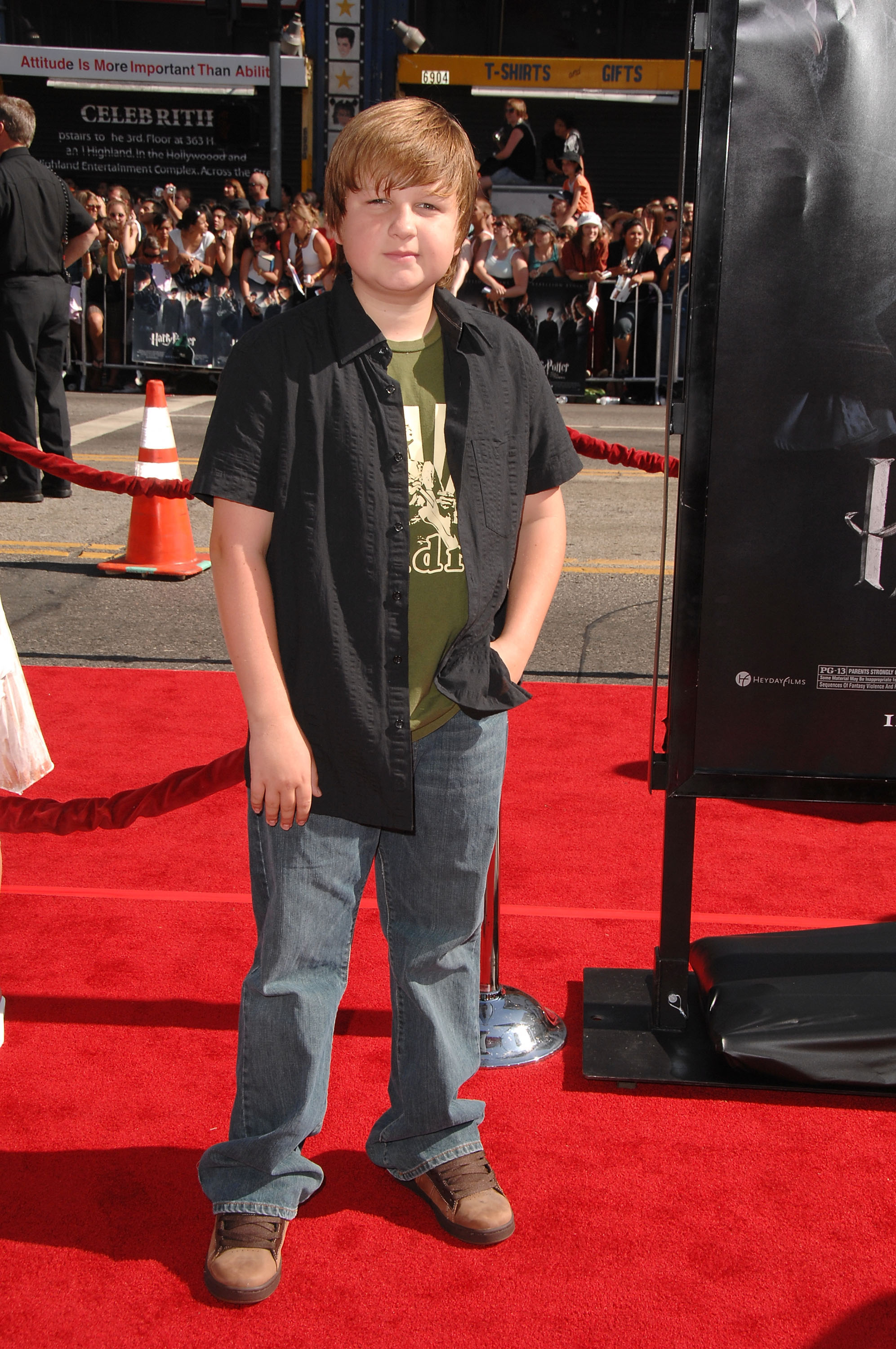 Actor Angus T. Jones at the "Harry Potter and The Order of the Phoenix" premiere in Los Angeles in 2007 | Source: Getty Images