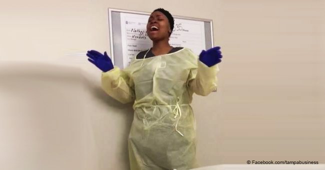Precious footage shows a Nashville nurse singing 'Amazing Grace' to her 71-year-old patient